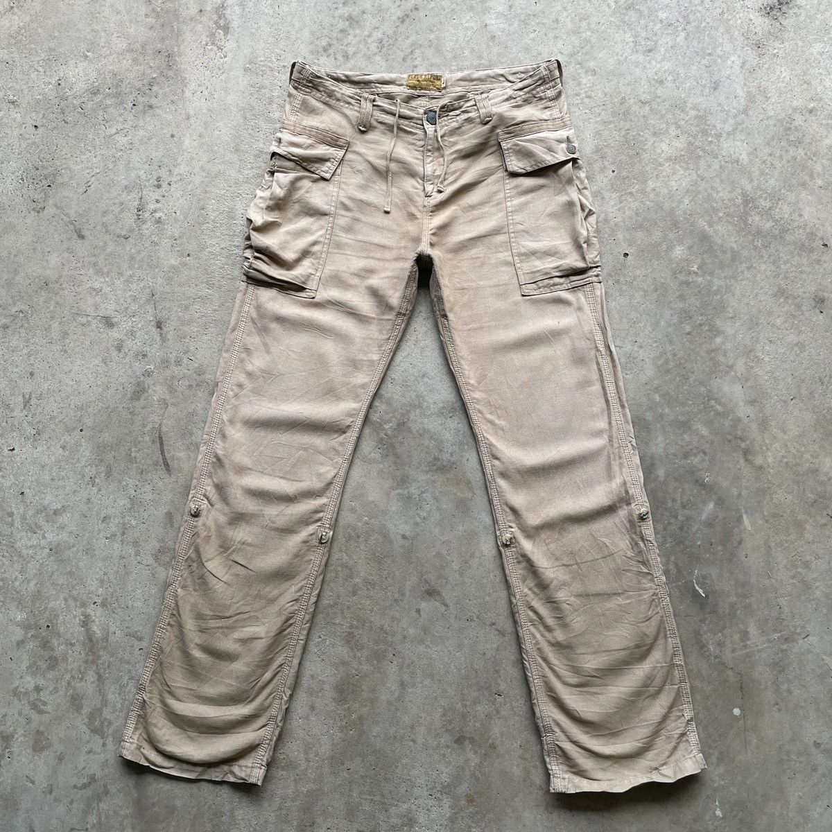 Japanese Brand Vintage Flash Report Faded Trousers Combat Pants W34x33.5 Size US 34 / EU 50 - 1 Thumbnail