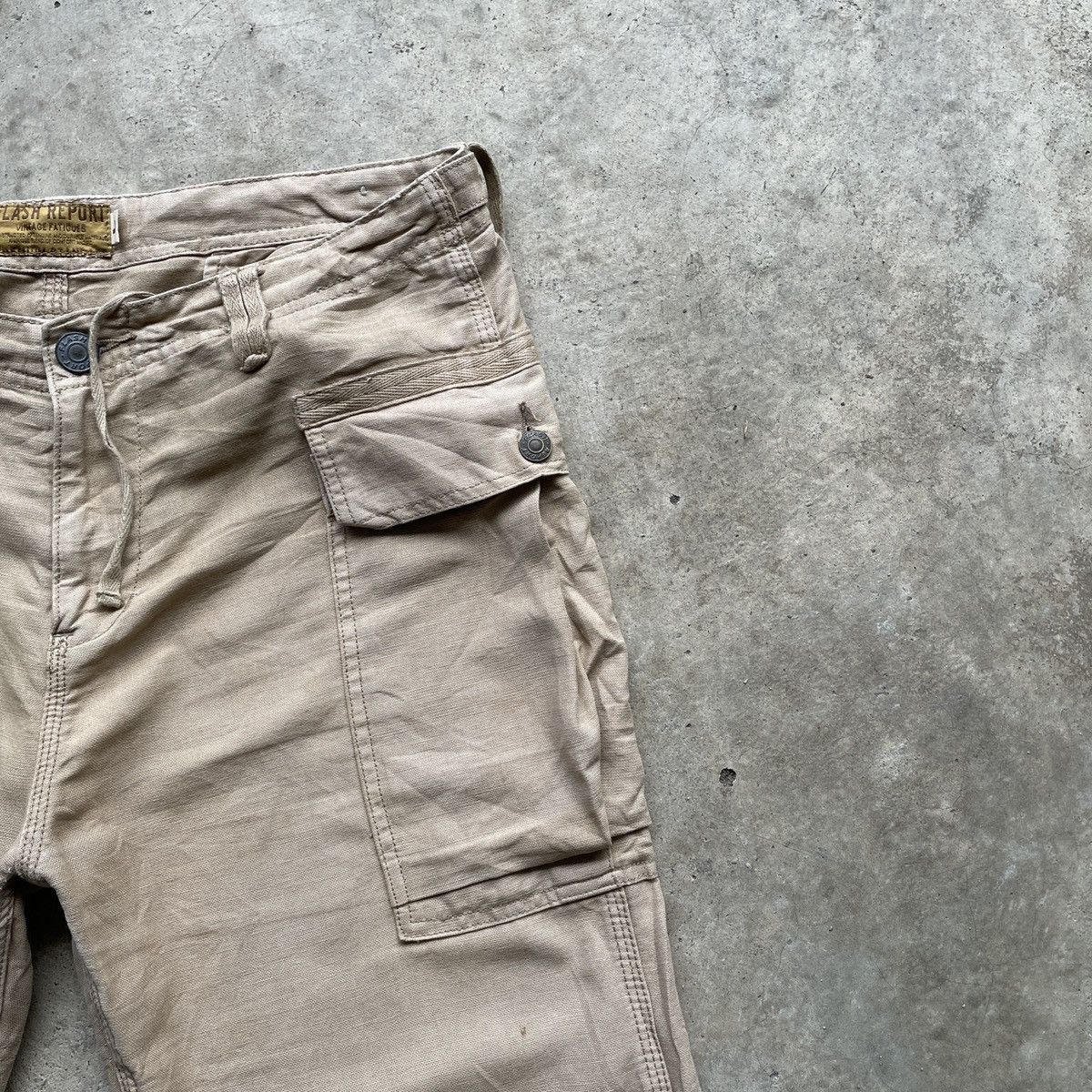 Japanese Brand Vintage Flash Report Faded Trousers Combat Pants W34x33.5 Size US 34 / EU 50 - 5 Thumbnail