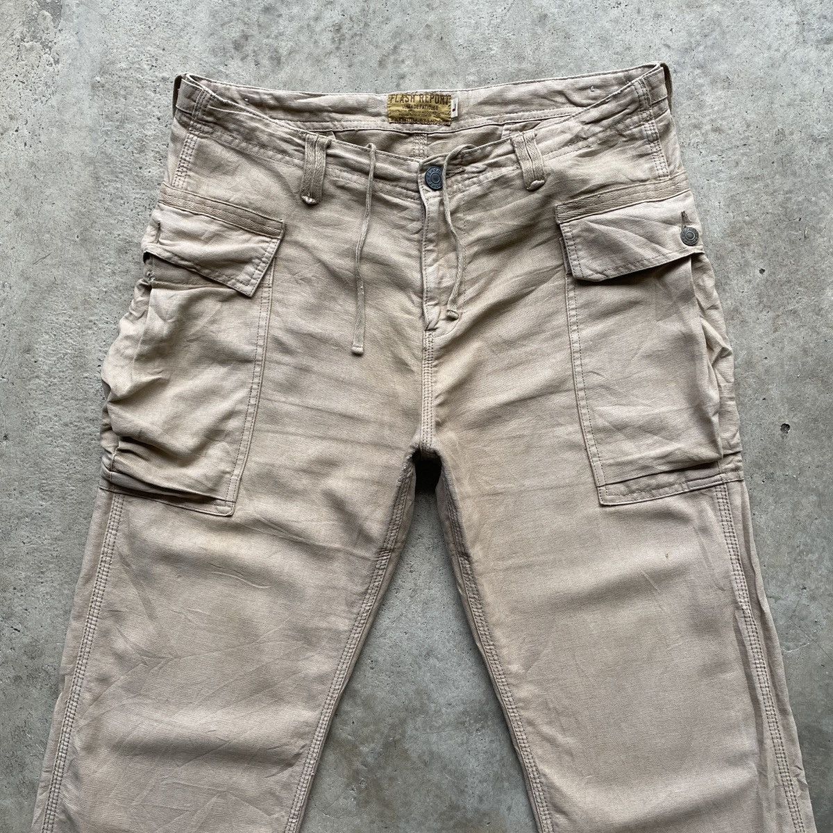 Japanese Brand Vintage Flash Report Faded Trousers Combat Pants W34x33.5 Size US 34 / EU 50 - 3 Thumbnail
