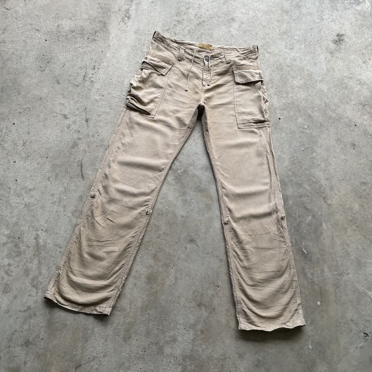 Japanese Brand Vintage Flash Report Faded Trousers Combat Pants W34x33.5 Size US 34 / EU 50 - 2 Thumbnail