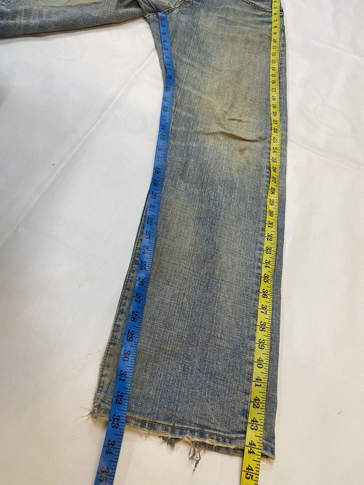 Japanese Brand × Vintage Vintage GL Heart Denim Distressed Pant Size US 32 / EU 48 - 16 Thumbnail