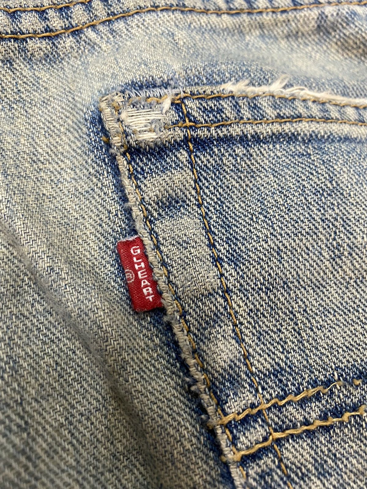 Japanese Brand × Vintage Vintage GL Heart Denim Distressed Pant Size US 32 / EU 48 - 12 Thumbnail