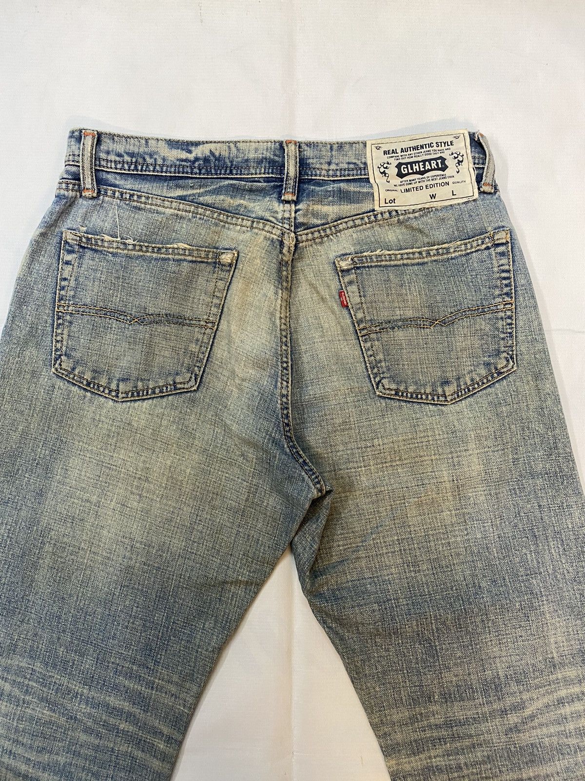 Japanese Brand × Vintage Vintage GL Heart Denim Distressed Pant Size US 32 / EU 48 - 11 Thumbnail