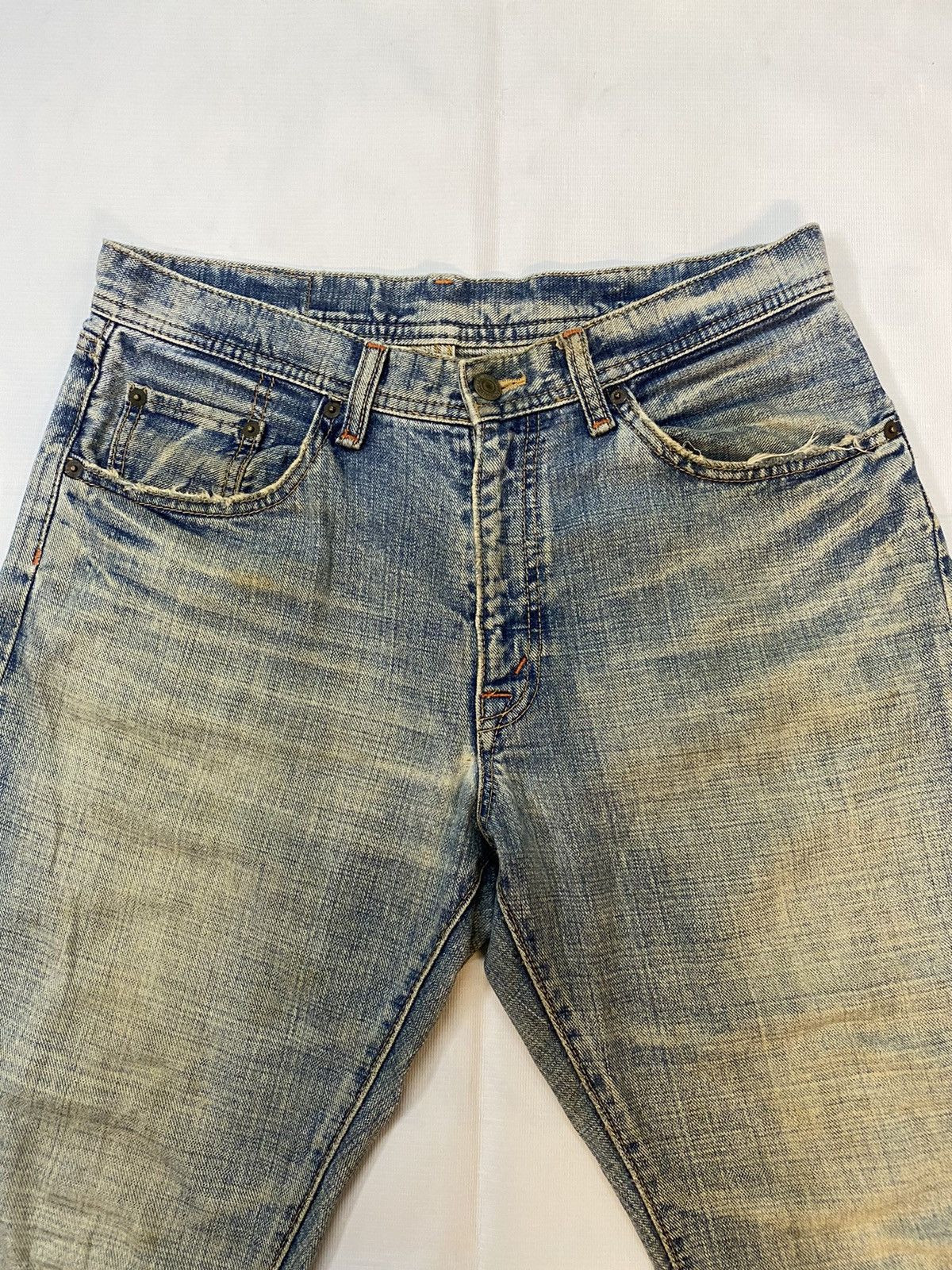 Japanese Brand × Vintage Vintage GL Heart Denim Distressed Pant Size US 32 / EU 48 - 2 Thumbnail