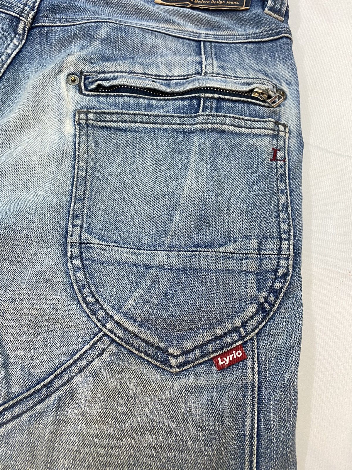 Hysteric Glamour × Japanese Brand Lyric Biker Denim Nice Design Pockert Size US 33 - 15 Thumbnail