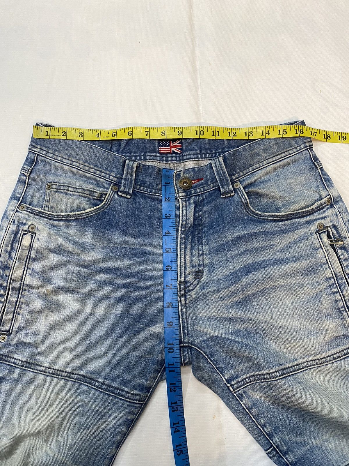 Hysteric Glamour × Japanese Brand Lyric Biker Denim Nice Design Pockert Size US 33 - 17 Thumbnail