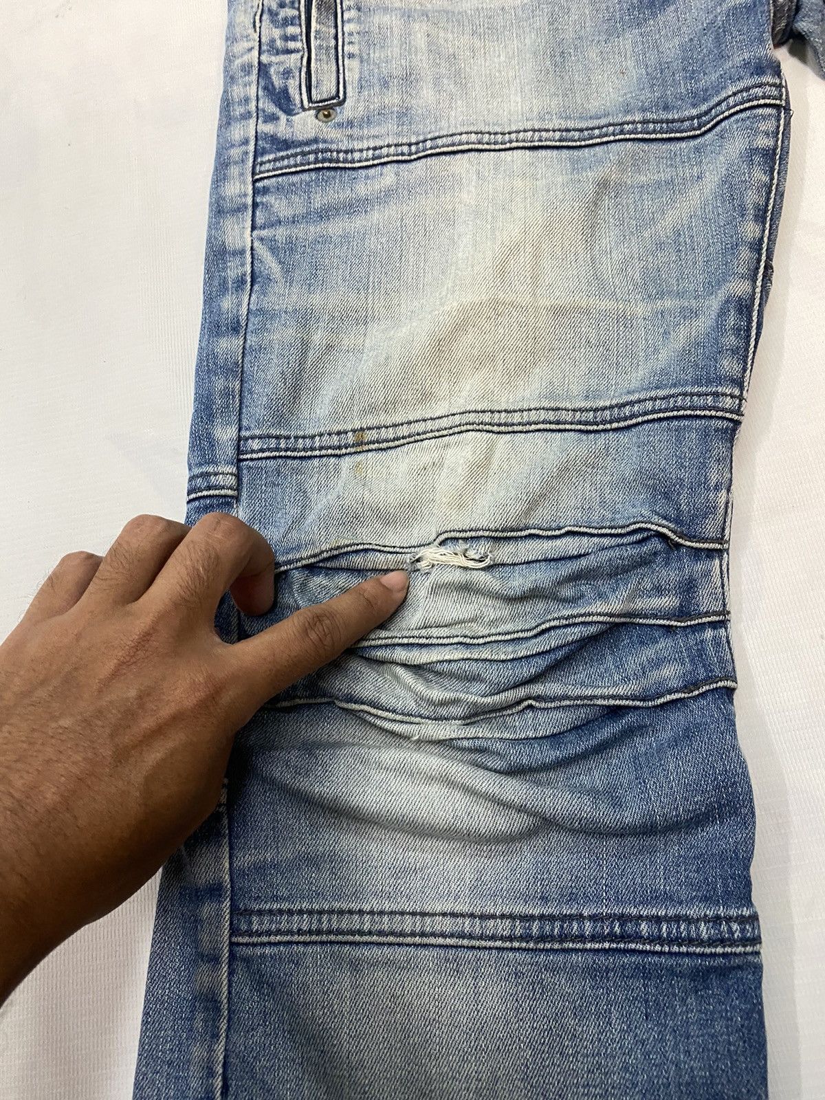Hysteric Glamour × Japanese Brand Lyric Biker Denim Nice Design Pockert Size US 33 - 5 Thumbnail