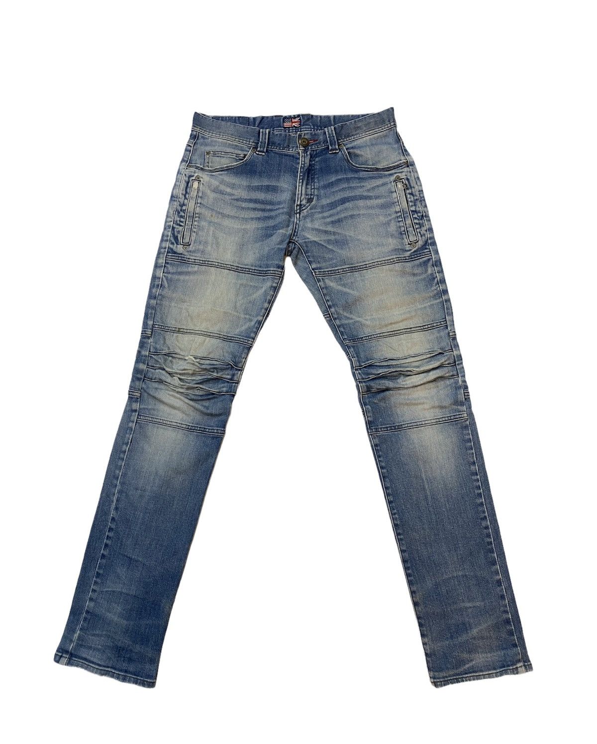 Hysteric Glamour × Japanese Brand Lyric Biker Denim Nice Design Pockert Size US 33 - 1 Thumbnail