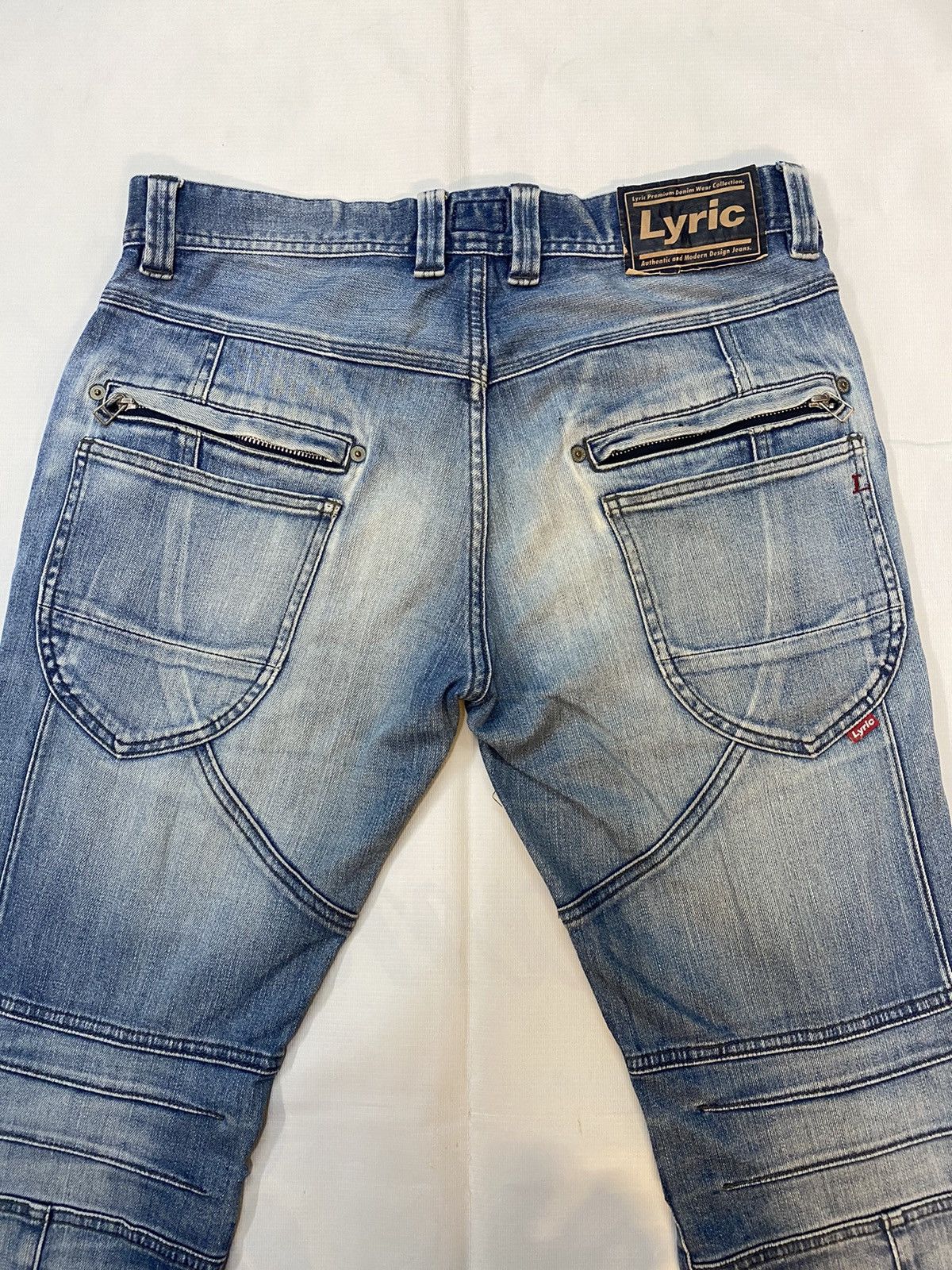Hysteric Glamour × Japanese Brand Lyric Biker Denim Nice Design Pockert Size US 33 - 14 Thumbnail
