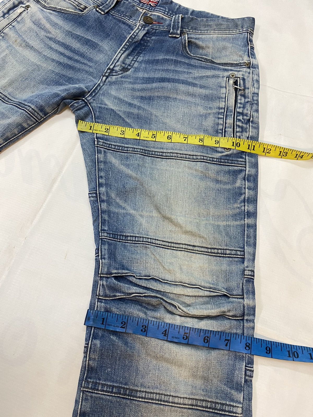 Hysteric Glamour × Japanese Brand Lyric Biker Denim Nice Design Pockert Size US 33 - 19 Thumbnail