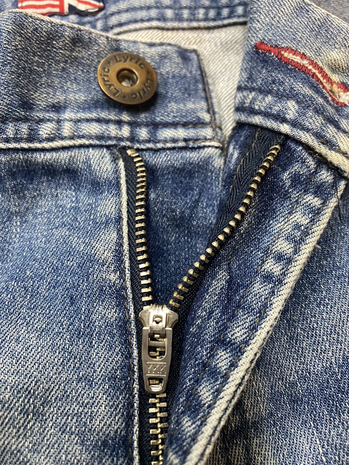 Hysteric Glamour × Japanese Brand Lyric Biker Denim Nice Design Pockert Size US 33 - 9 Thumbnail