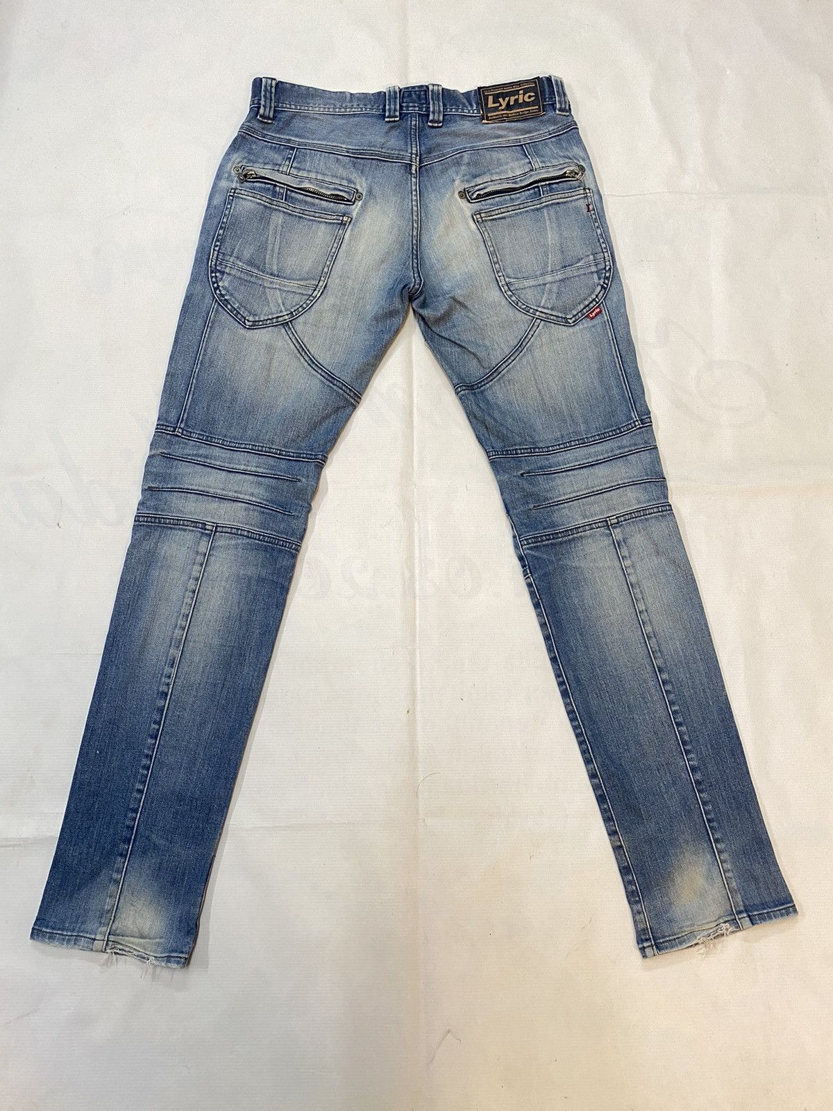 Hysteric Glamour × Japanese Brand Lyric Biker Denim Nice Design Pockert Size US 33 - 13 Thumbnail