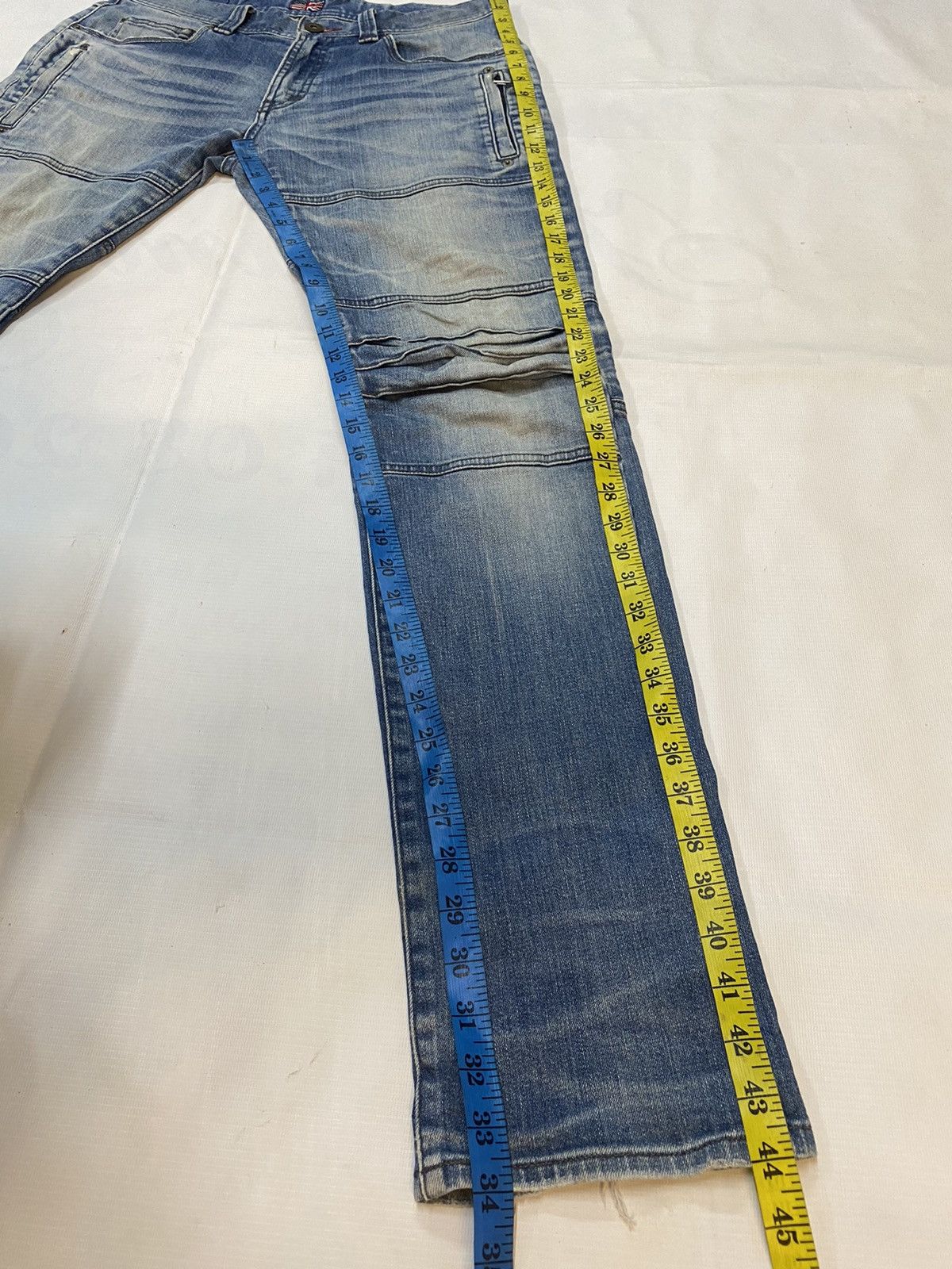 Hysteric Glamour × Japanese Brand Lyric Biker Denim Nice Design Pockert Size US 33 - 18 Thumbnail