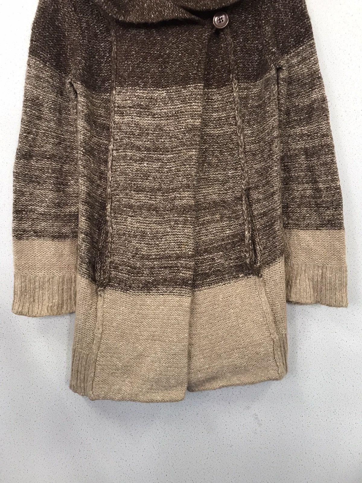 Japanese Brand Due Sei Homespun Knit Hoodie Sweater Size M / US 6-8 / IT 42-44 - 7 Thumbnail