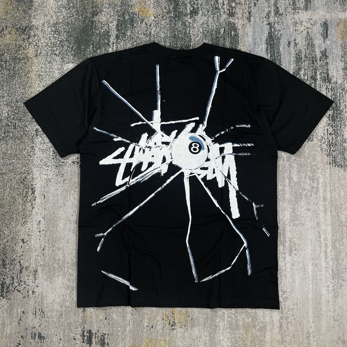 image of Stussy Shattered Tee Black // Medium, Men's
