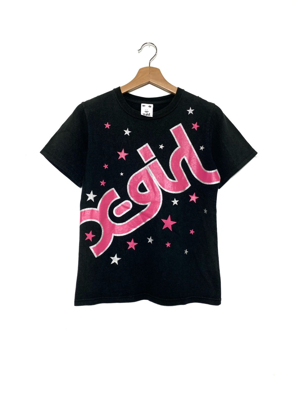 image of Vintage X-Girl Big Logo Women’S Tee in Black, Women's (Size Small)