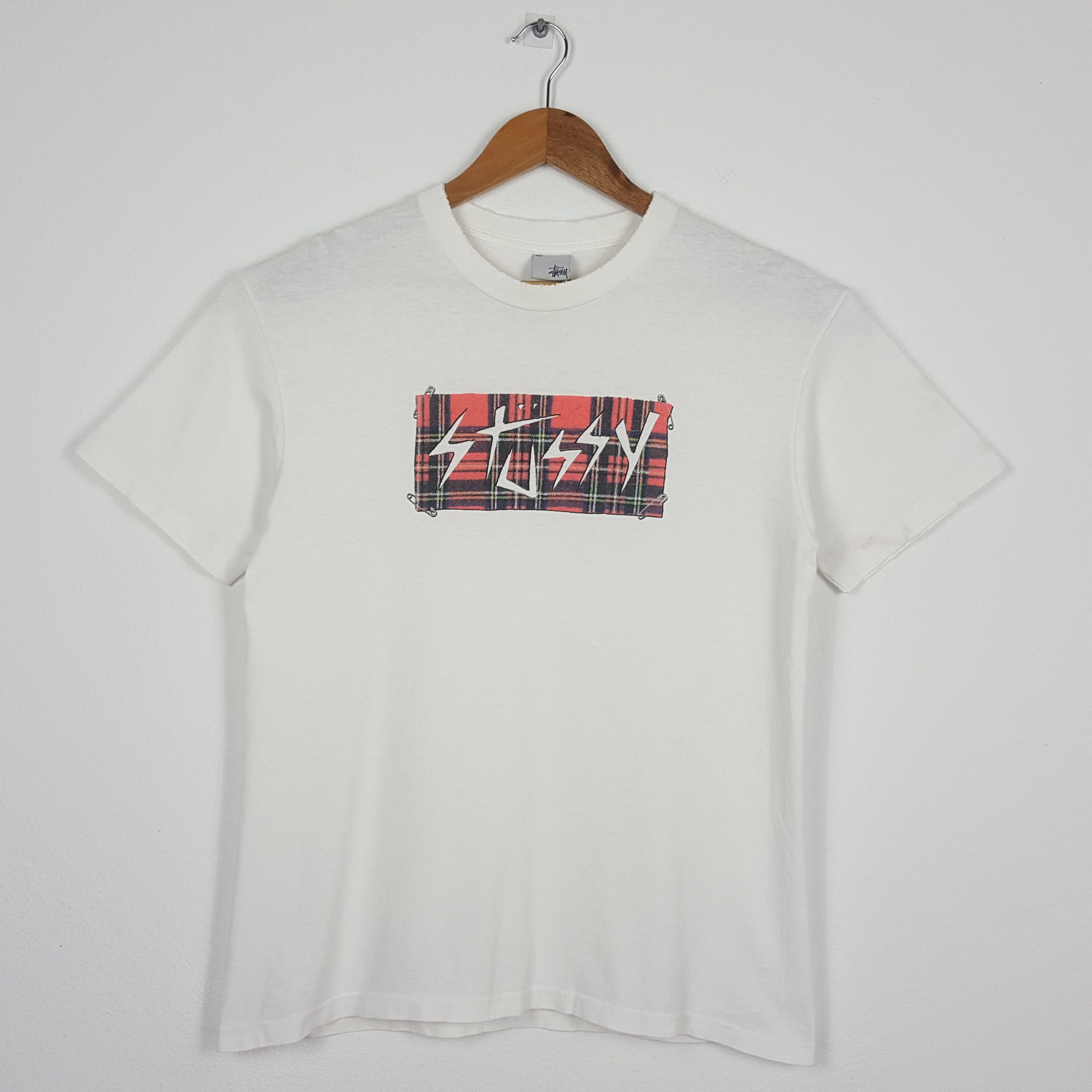 Stussy × Vintage Vintage STUSSY X Nova Check Design t-shirt made USA Size US M / EU 48-50 / 2 - 1 Thumbnail