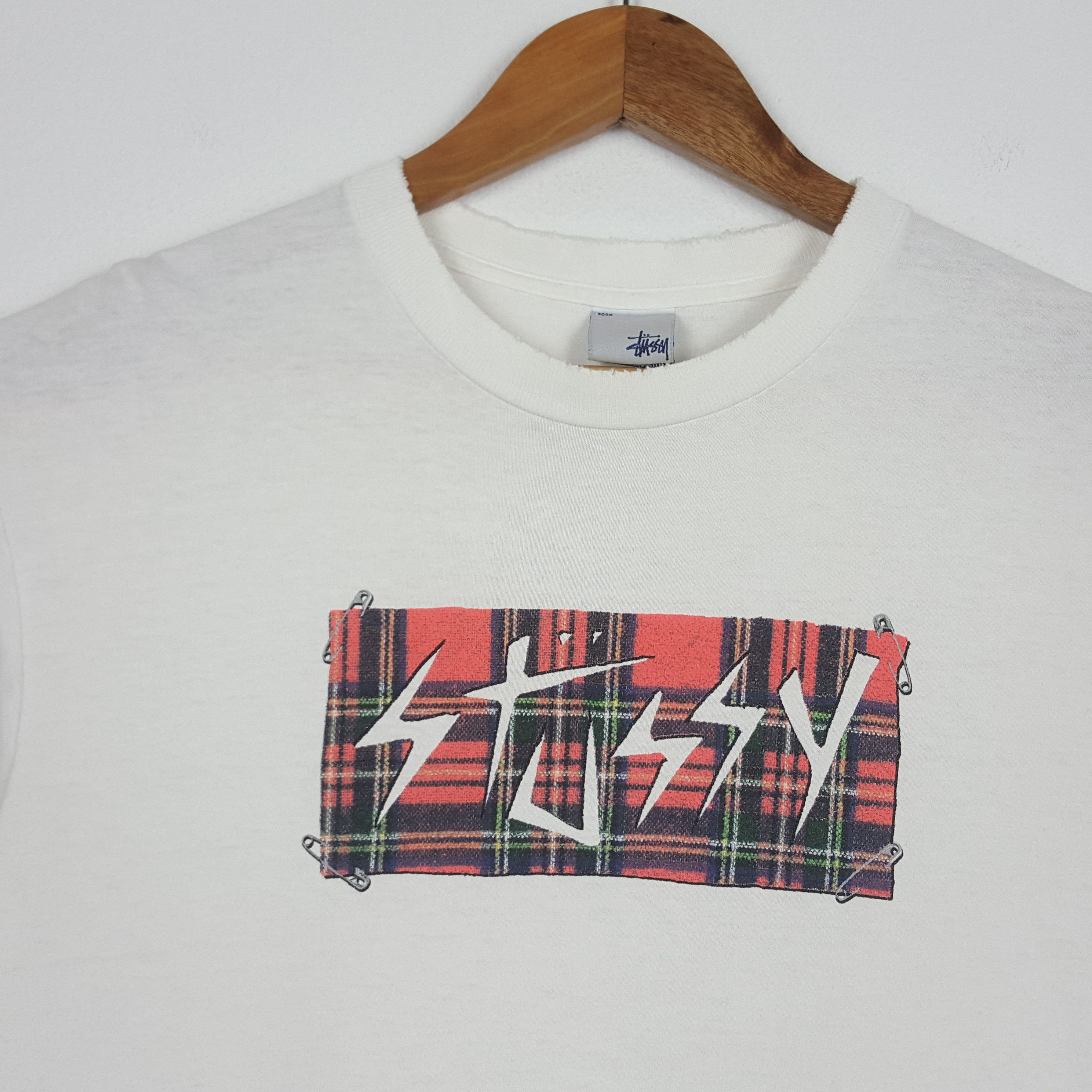 Stussy × Vintage Vintage STUSSY X Nova Check Design t-shirt made USA Size US M / EU 48-50 / 2 - 3 Thumbnail