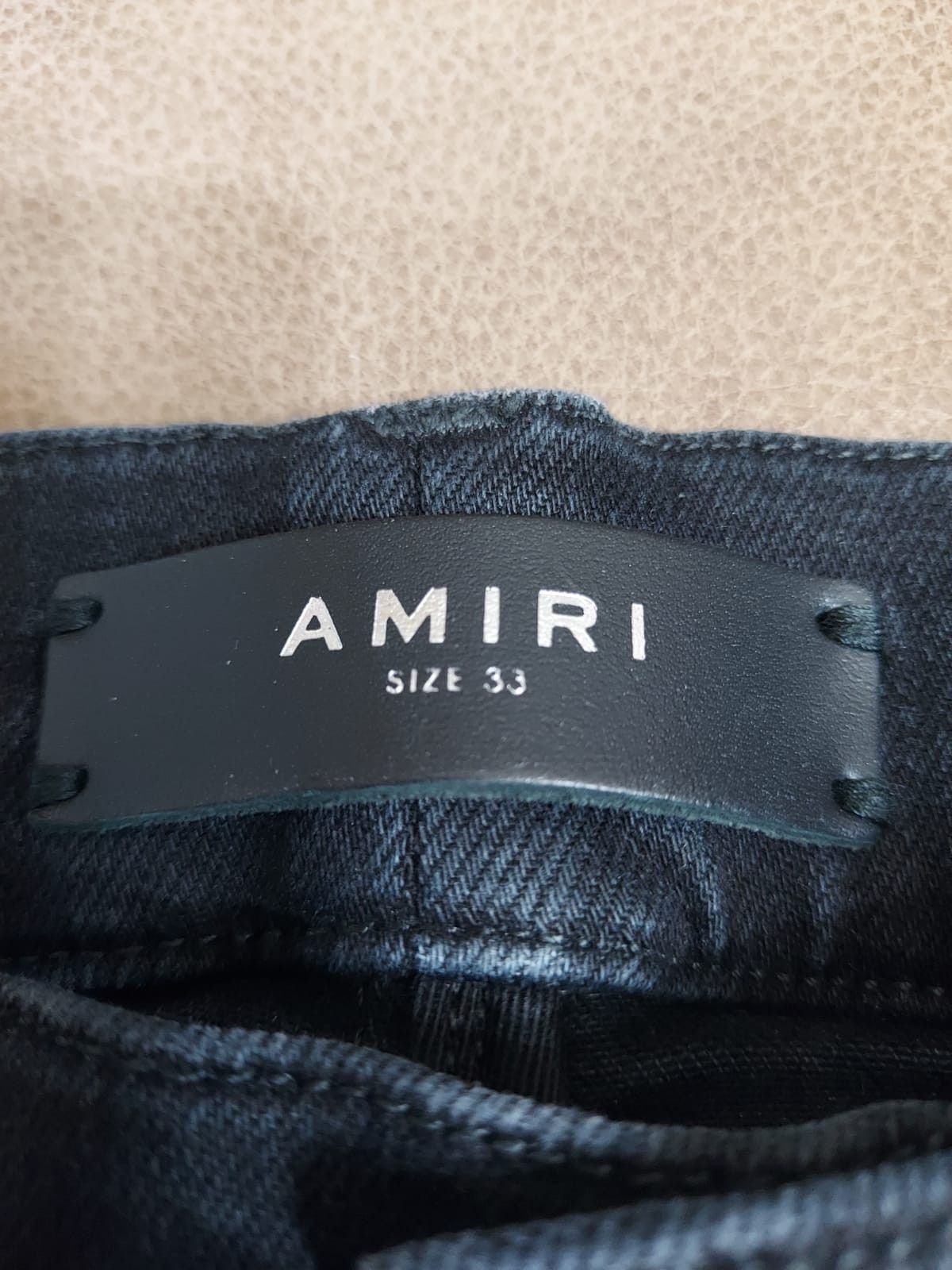 Amiri *New* Broken Track Blue Striped Denim Jeans Size US 33 - 3 Thumbnail