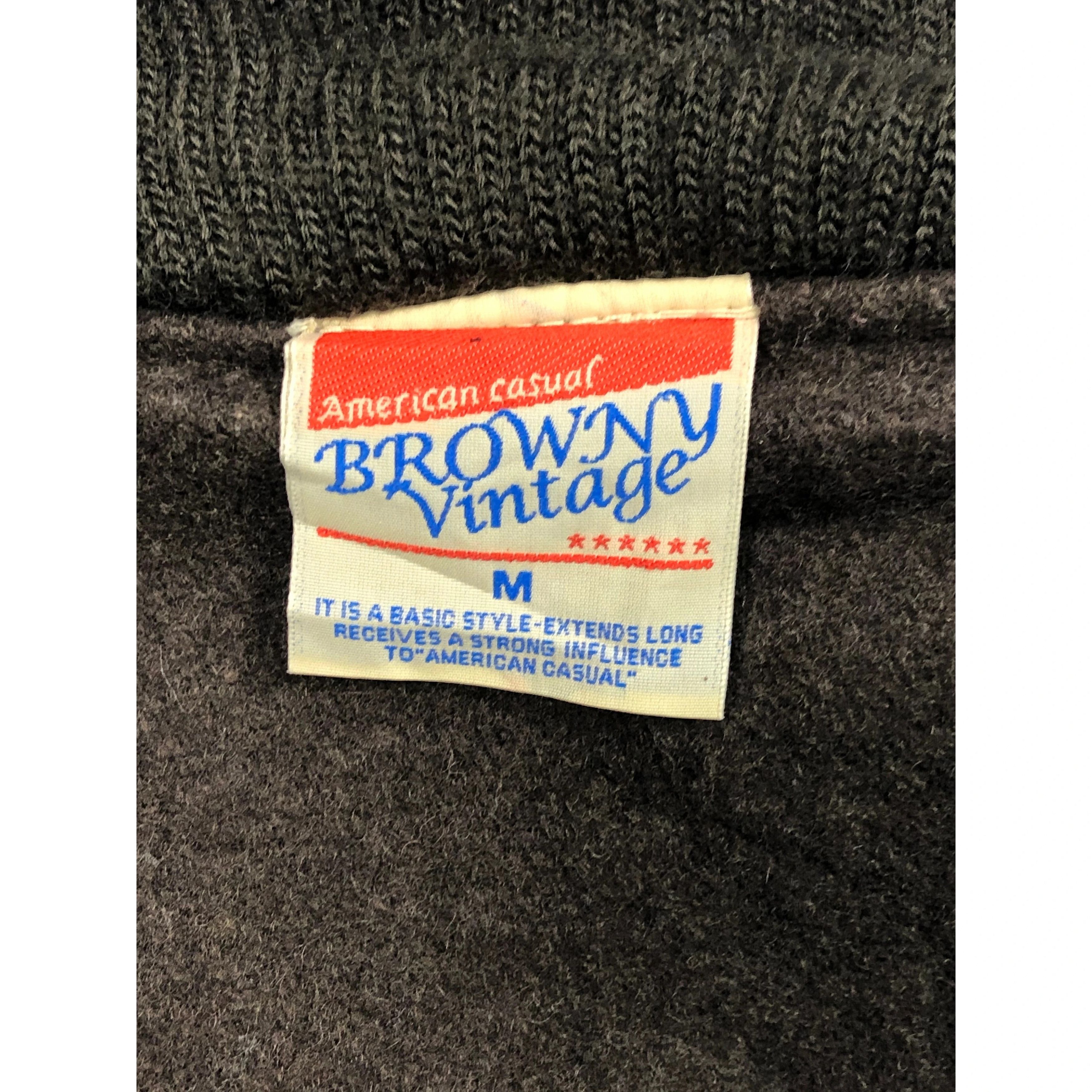 Japanese Brand Vintage 90s Browny Varsity Jacket Leather Sleeve Black V0087 Size US M / EU 48-50 / 2 - 8 Thumbnail