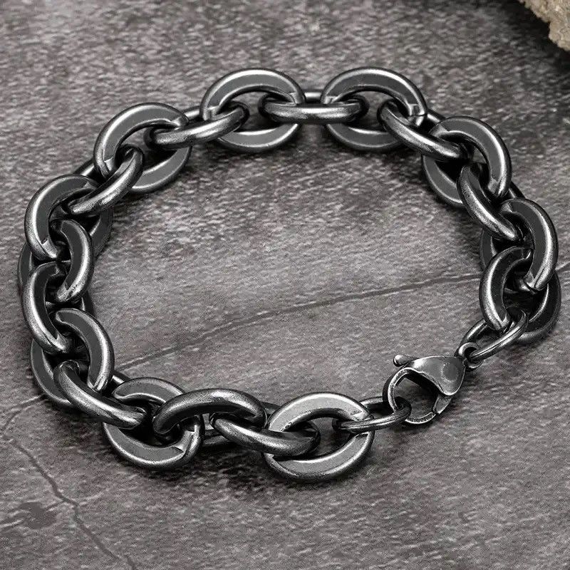 Jewelry Bracelet Men Vintage Chain Link Handmade Punk Rock Size ONE SIZE - 3 Thumbnail