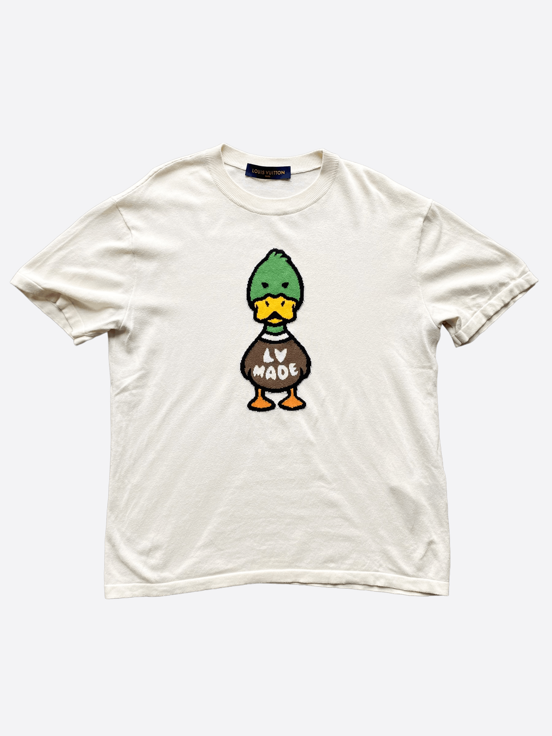 image of Louis Vuitton Nigo Duck Lv Made Tee in White, Men's (Size Medium)