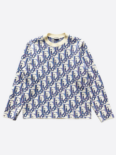 Christian Dior Dior Oblique Sleeveless Sweater 2023-24FW, Blue, XXXL