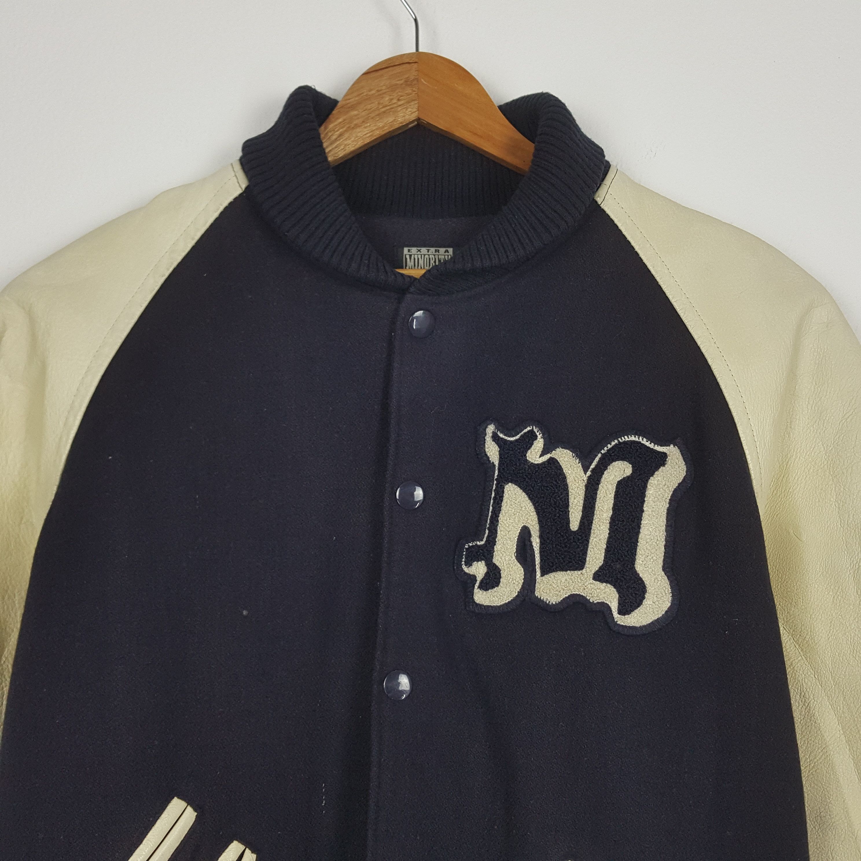 Japanese Brand × Vintage Vintage MINORITY Japanese Brand Varsity Jacket Size US L / EU 52-54 / 3 - 2 Thumbnail