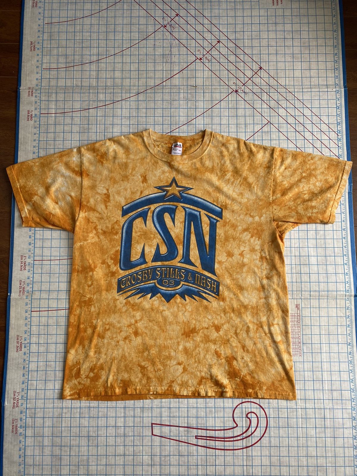 Band Tees Crosby Stills & Nash Yellow Tie Dye Tee Size XXL Size US XXL / EU 58 / 5 - 2 Thumbnail