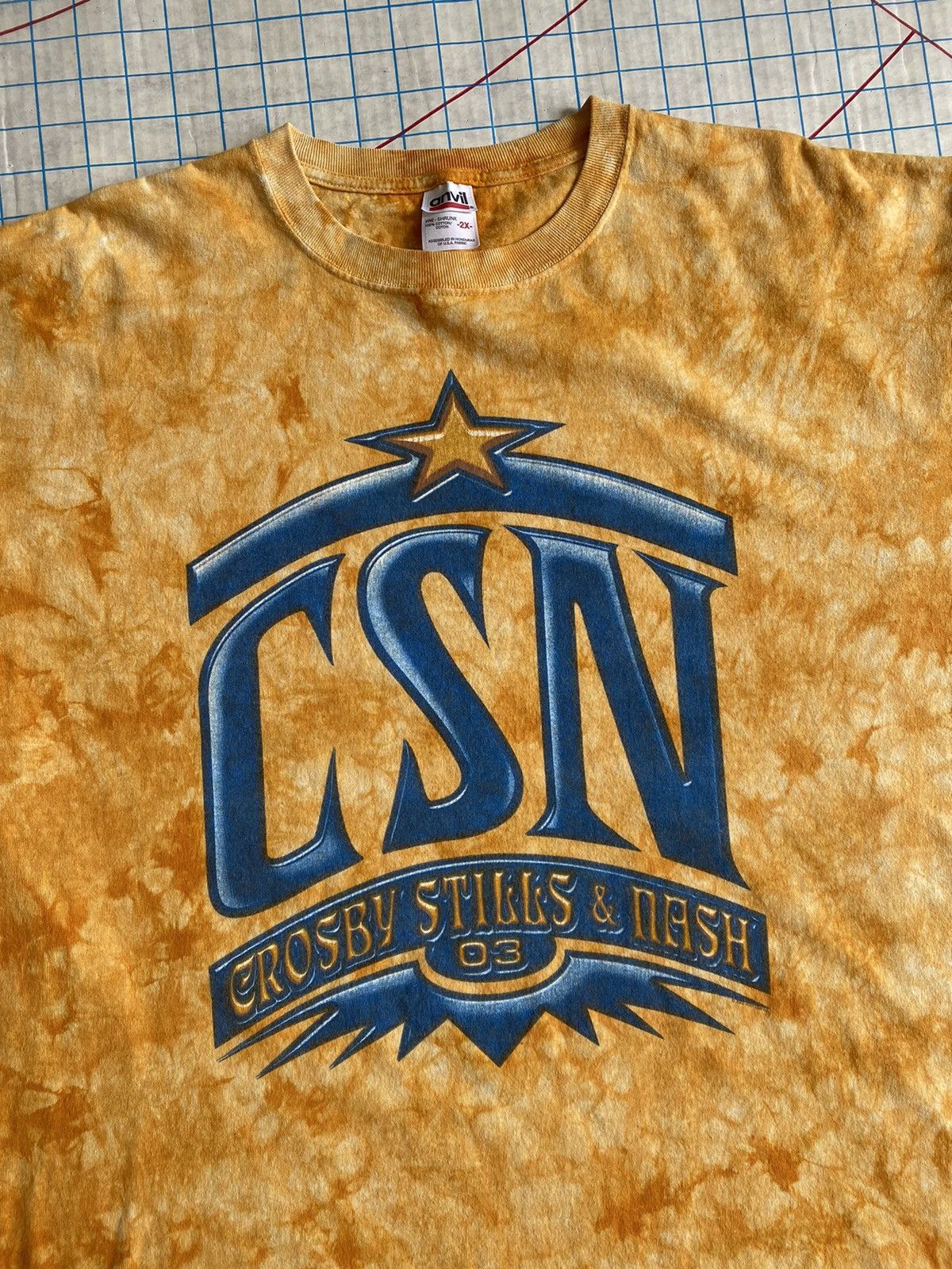 Band Tees Crosby Stills & Nash Yellow Tie Dye Tee Size XXL Size US XXL / EU 58 / 5 - 3 Thumbnail