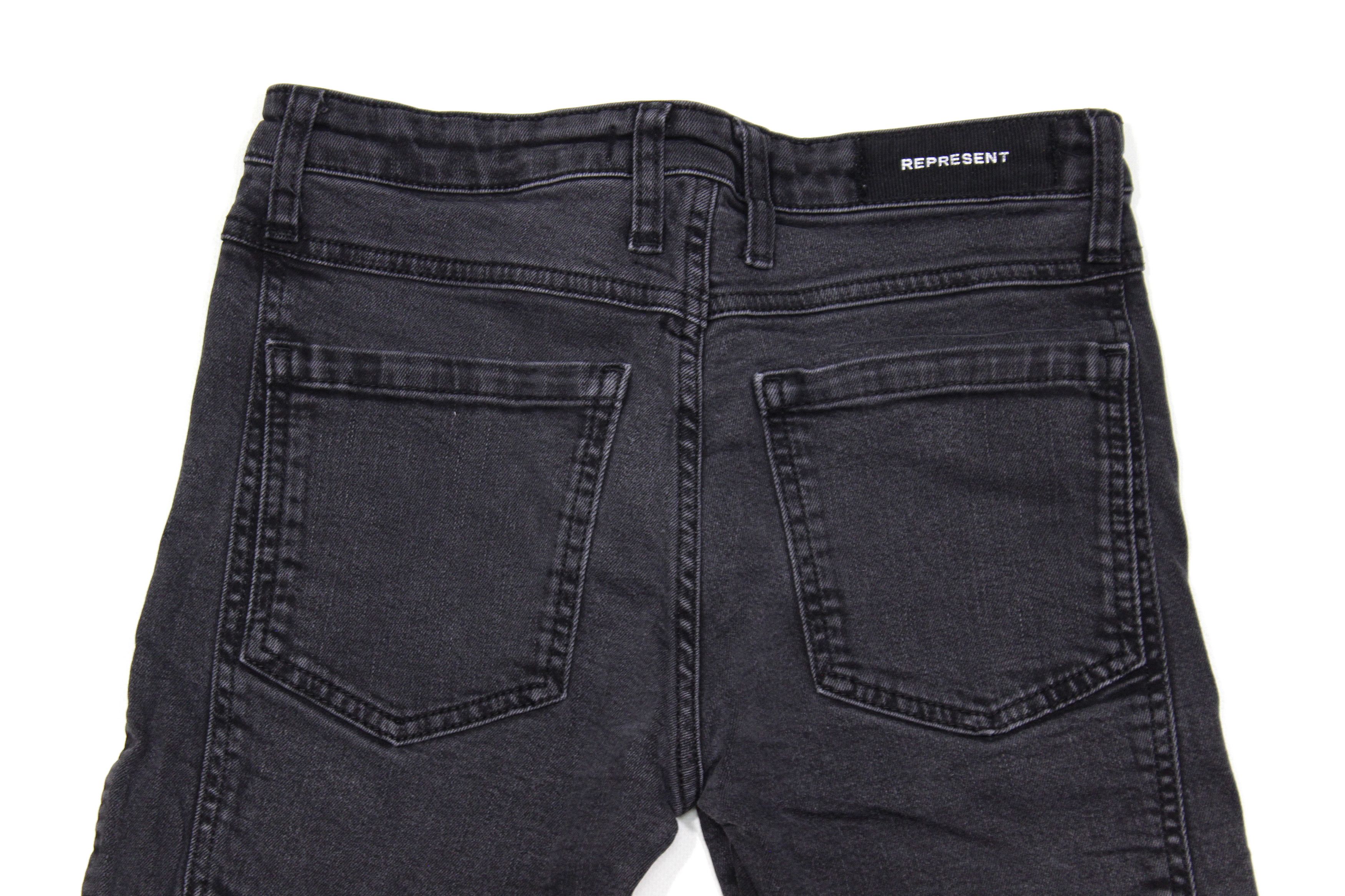 Represent Clo. Biker Jeans Jet Black Size US 28 / EU 44 - 4 Thumbnail