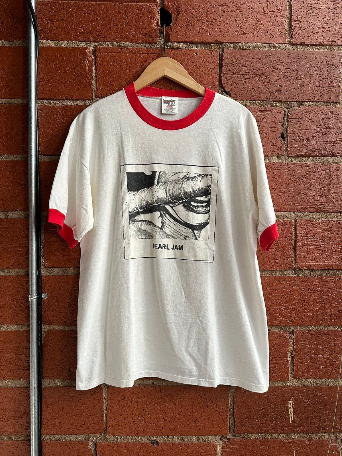 Vintage Vintage 1996 Pearl Jam Ringer Tee Very Rare Seattle WA Date Size US L / EU 52-54 / 3 - 1 Preview