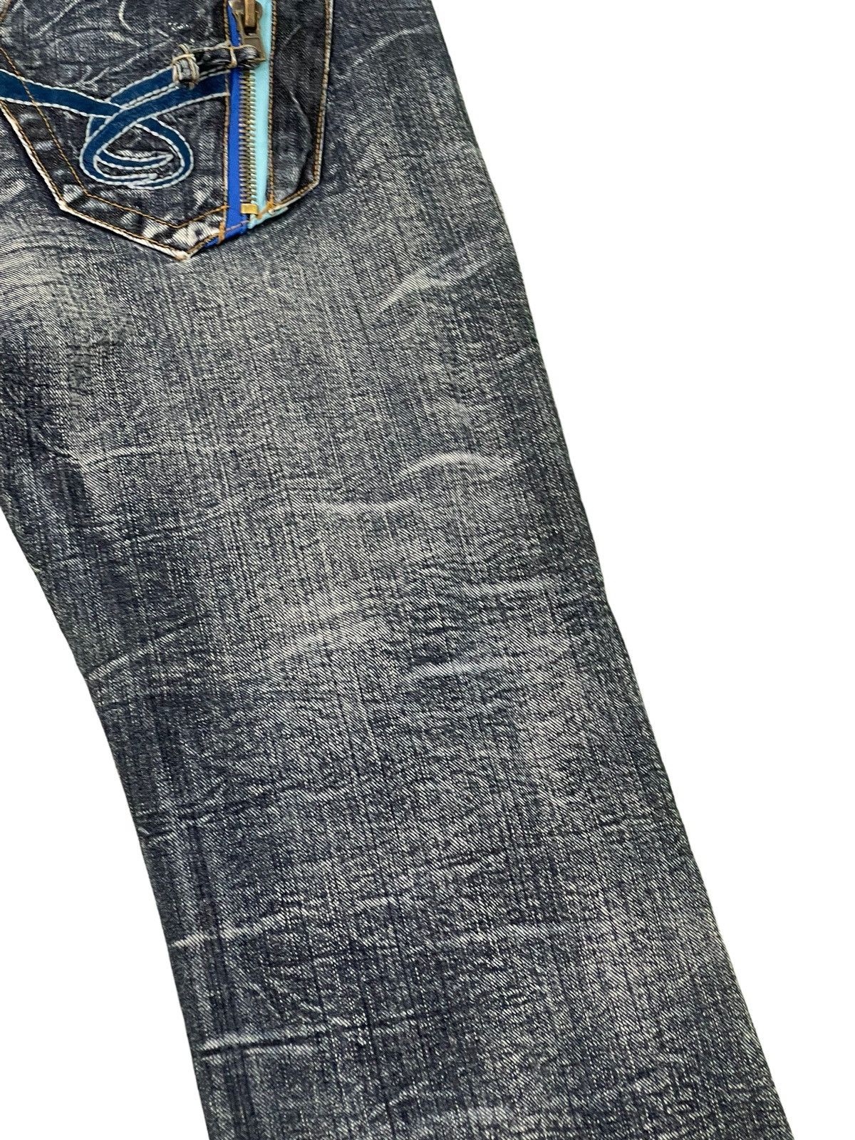 Japanese Brand Flare Jeans Sky Bomber Acid Wash Denim Boot Cut 4🟦3 Size US 32 / EU 48 - 16 Thumbnail