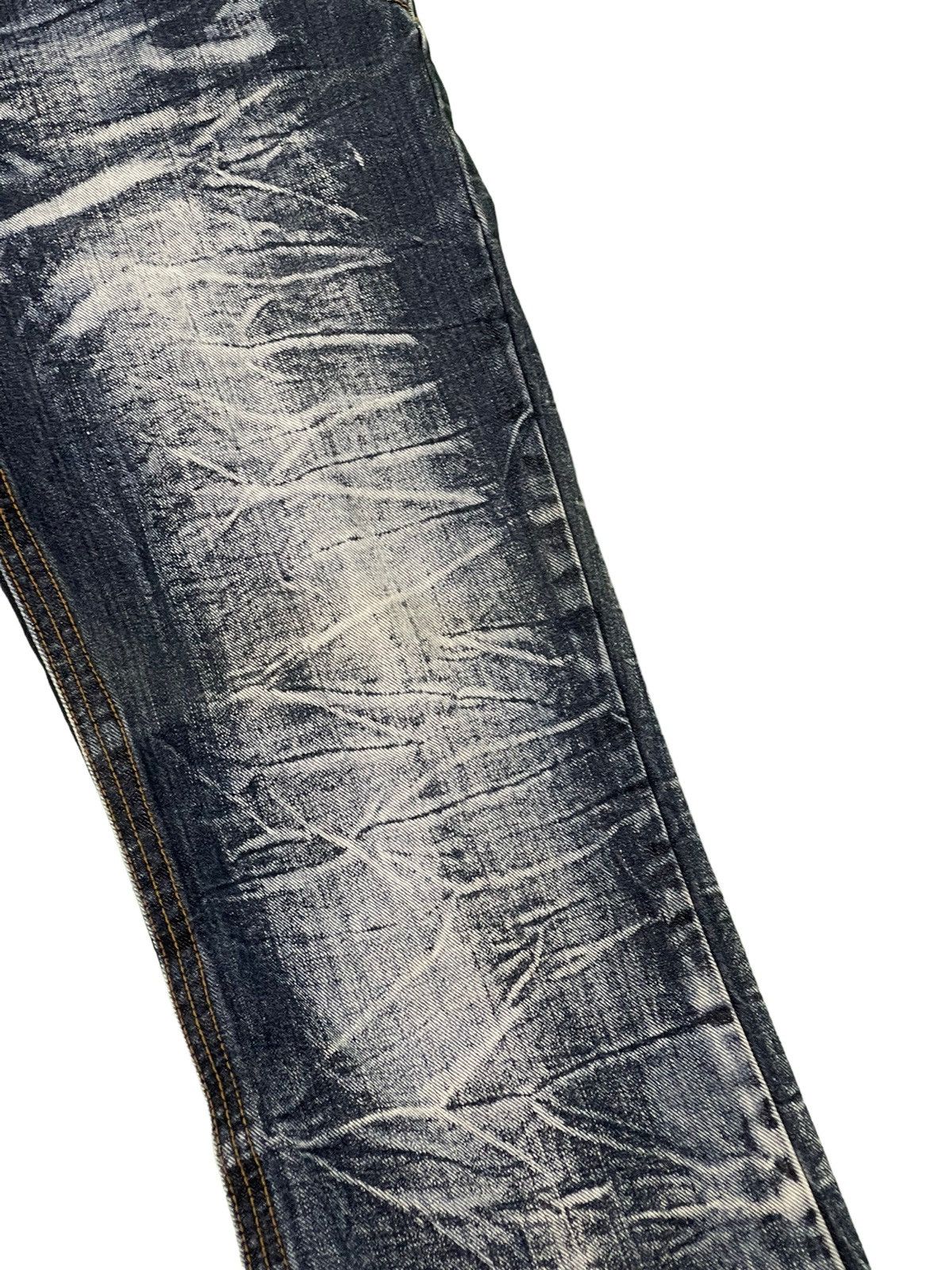 Japanese Brand Flare Jeans Sky Bomber Acid Wash Denim Boot Cut 4🟦3 Size US 32 / EU 48 - 7 Thumbnail