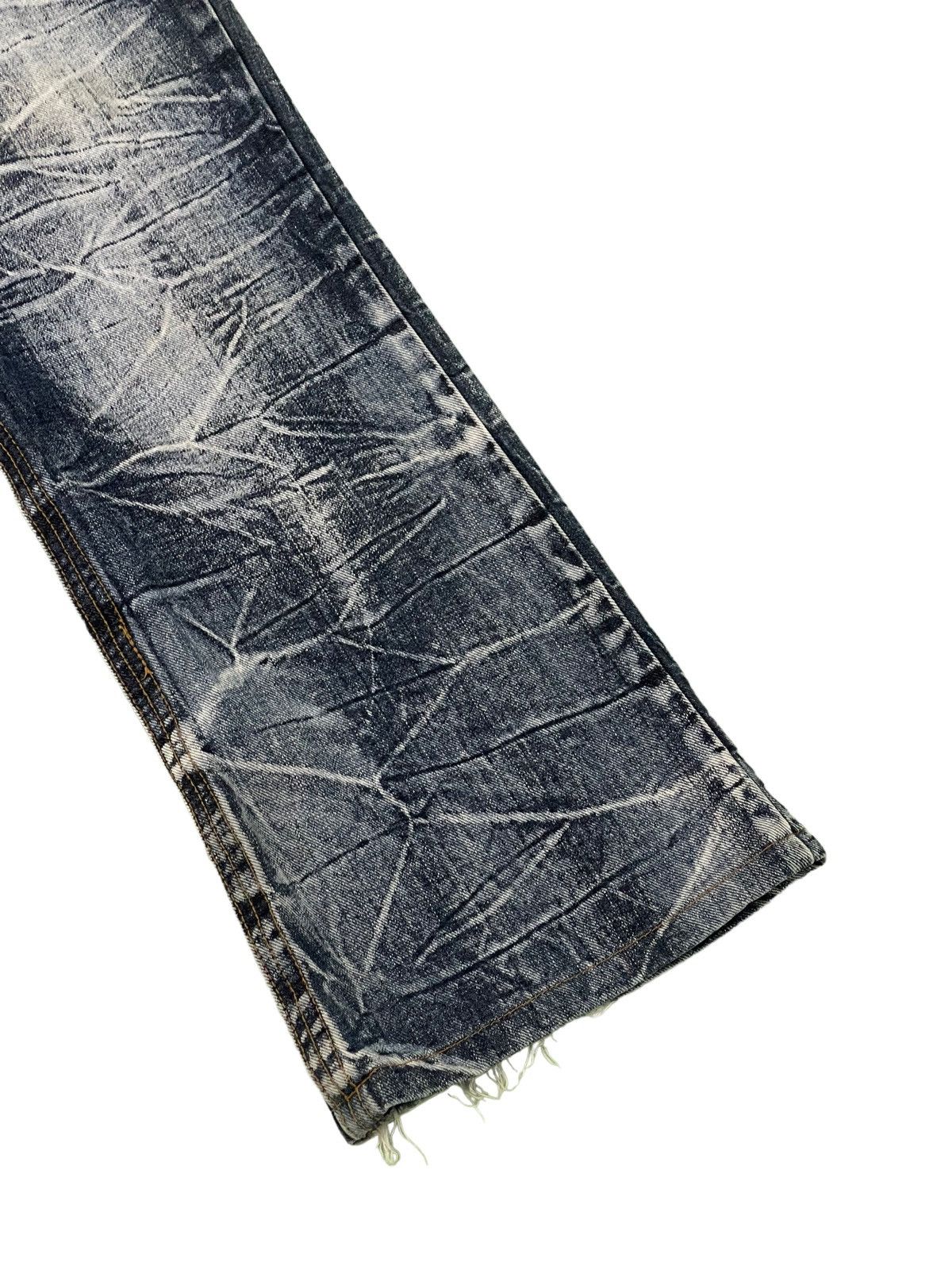 Japanese Brand Flare Jeans Sky Bomber Acid Wash Denim Boot Cut 4🟦3 Size US 32 / EU 48 - 4 Thumbnail