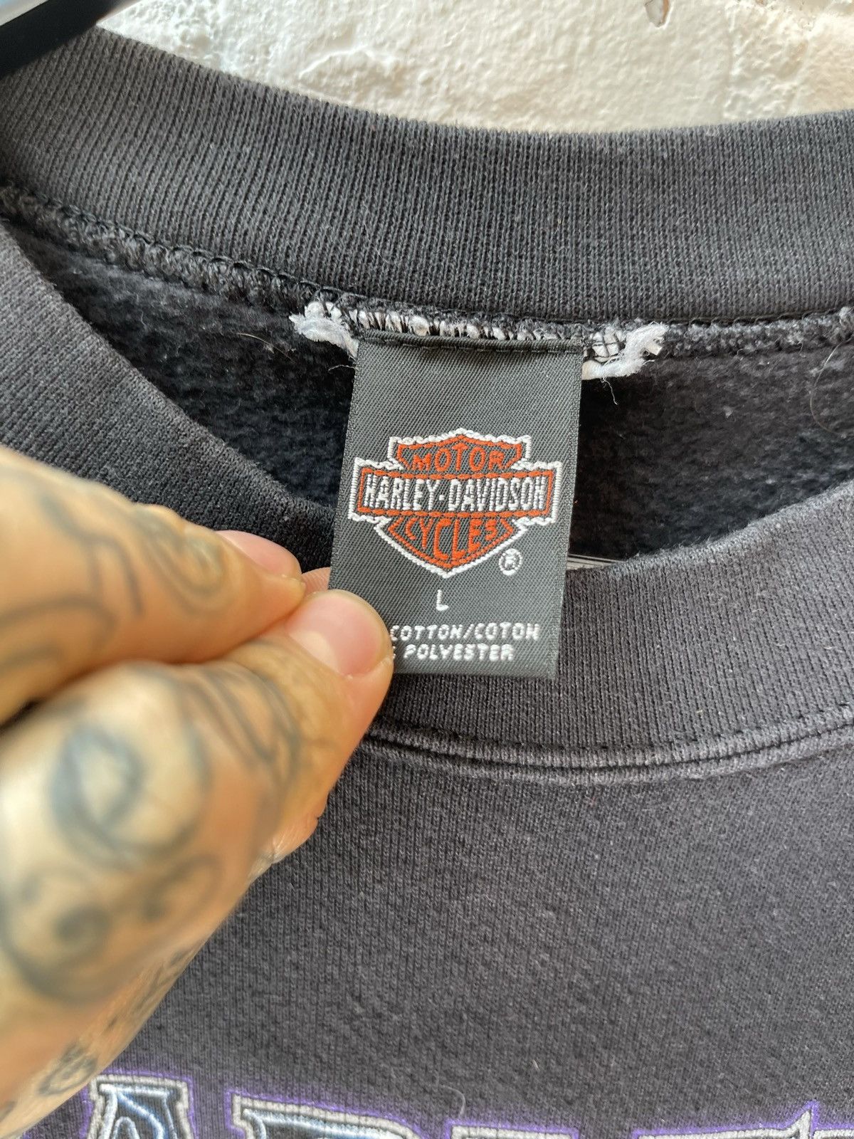 Harley Davidson × Vintage Vintage HARLEY Davidson LIGHTING THUNDER SWEATER L Size US L / EU 52-54 / 3 - 5 Thumbnail