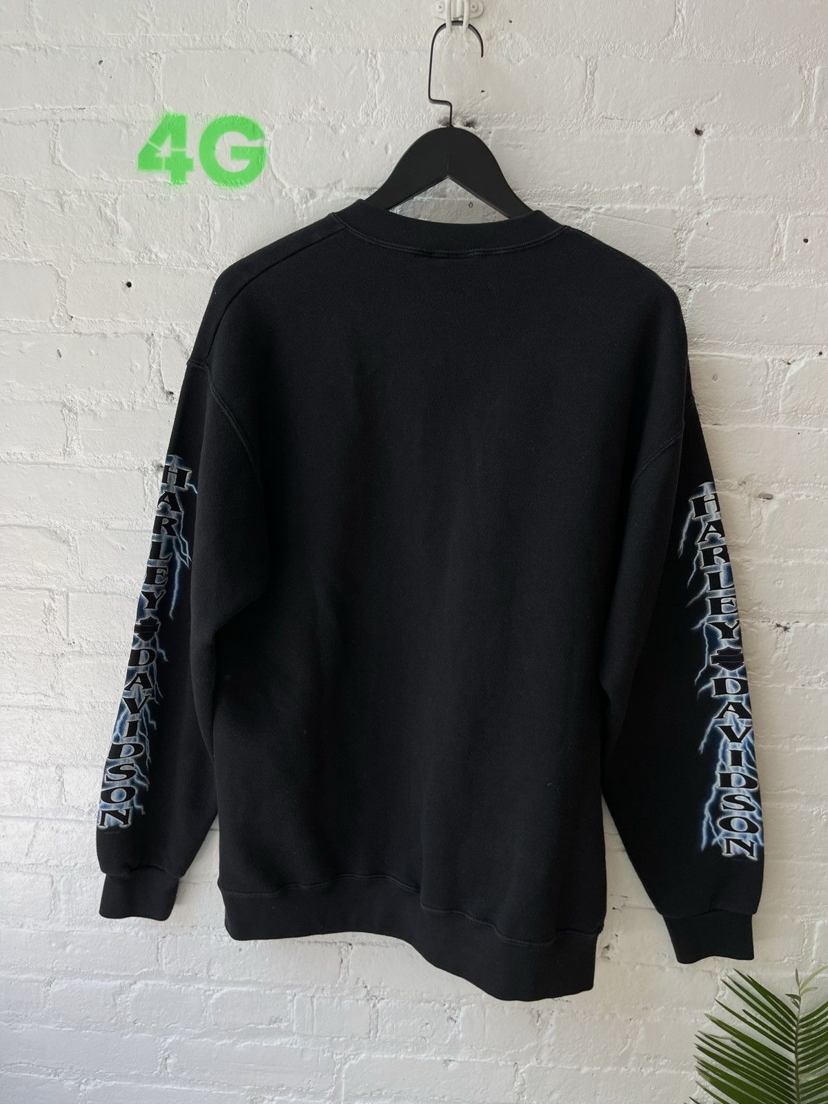 Harley Davidson × Vintage Vintage HARLEY Davidson LIGHTING THUNDER SWEATER L Size US L / EU 52-54 / 3 - 6 Thumbnail