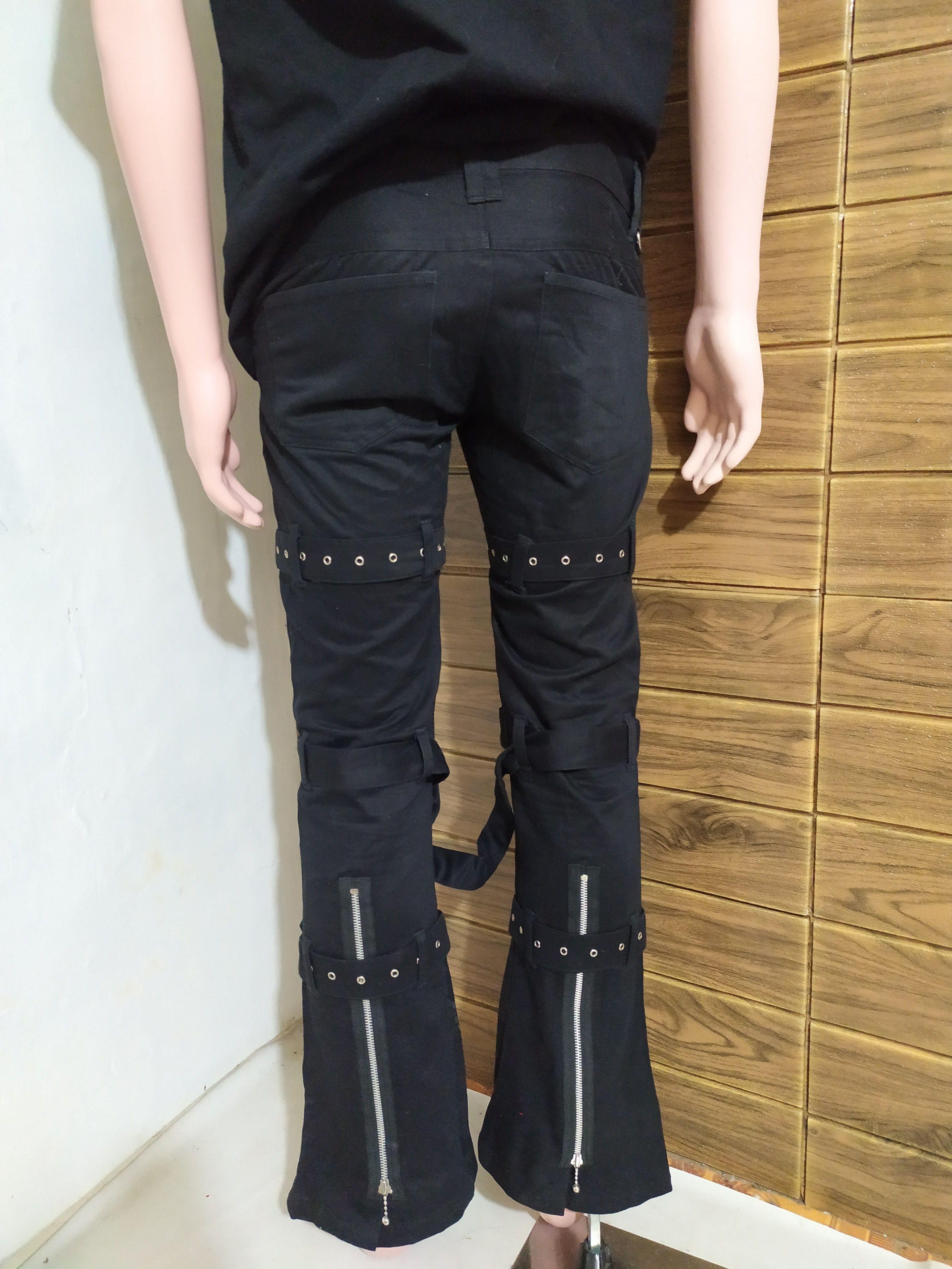 Japanese Brand 🔥Keystation Bondage Flared/ Bootcut Punk Pants Size US 29 - 11 Thumbnail