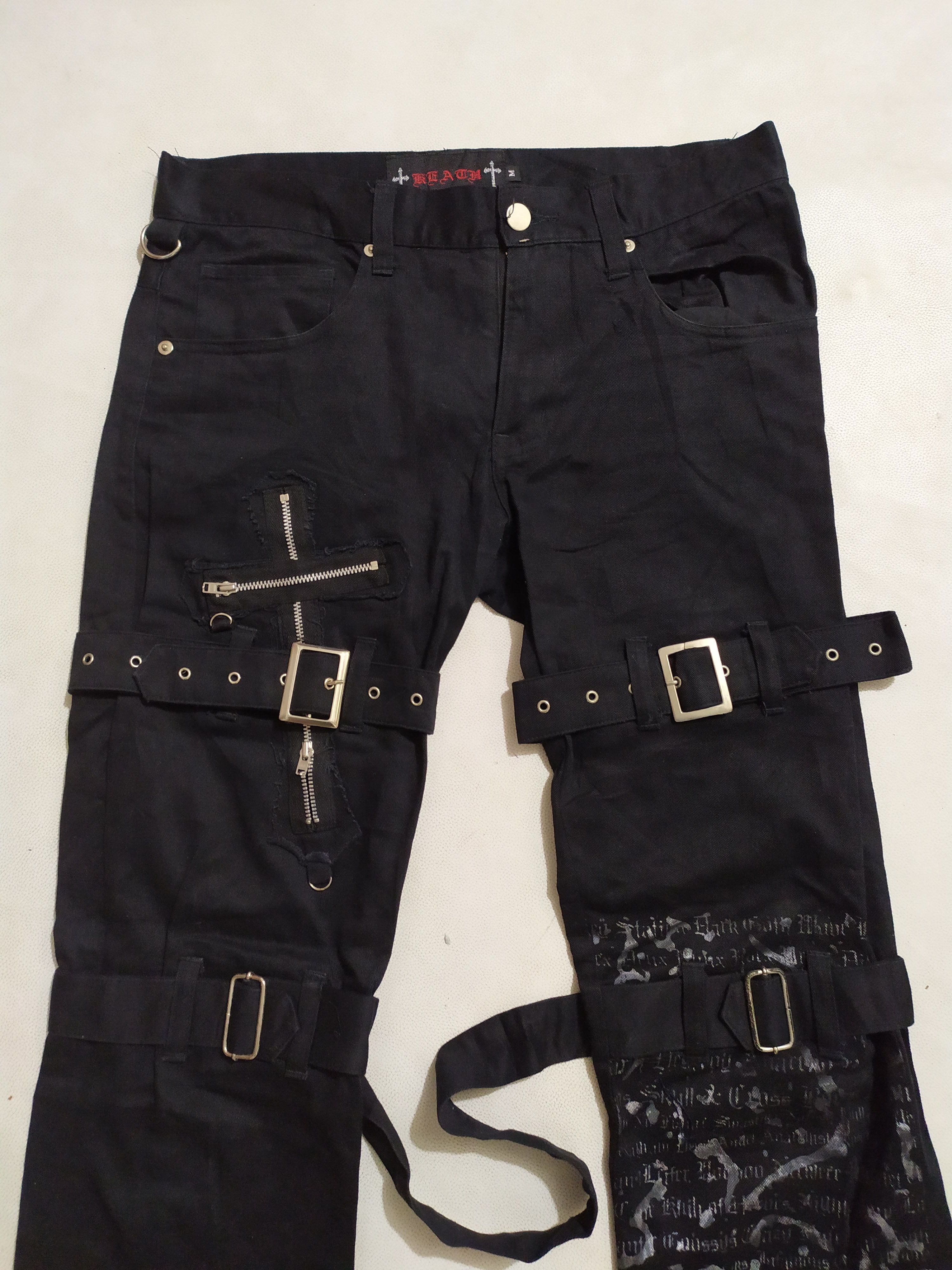 Japanese Brand 🔥Keystation Bondage Flared/ Bootcut Punk Pants