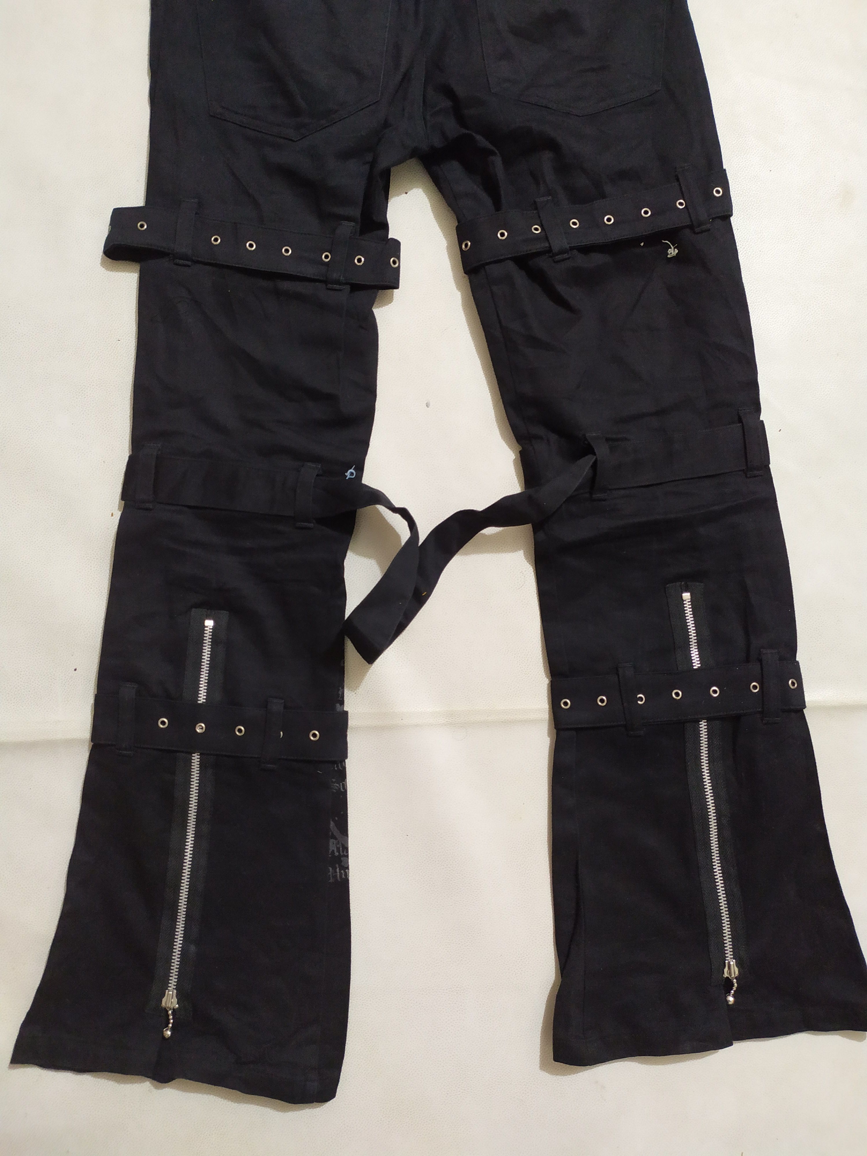 Japanese Brand 🔥Keystation Bondage Flared/ Bootcut Punk Pants Size US 29 - 7 Thumbnail