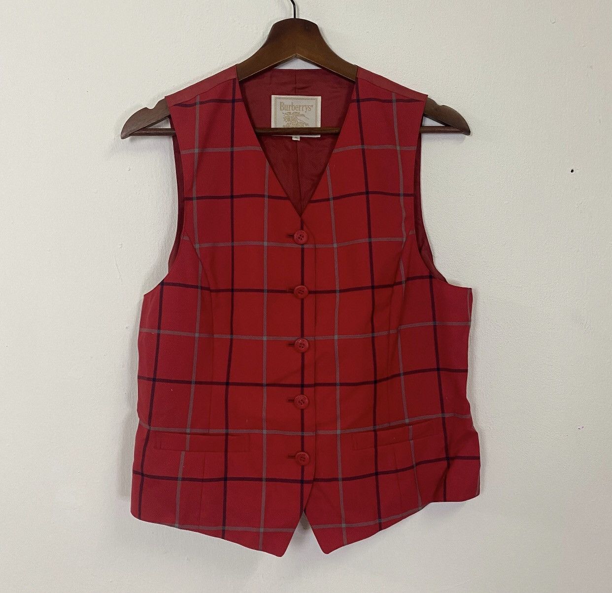 Burberry Vintage 90s Burberry’s button ups vest Size US S / EU 44-46 / 1 - 1 Thumbnail