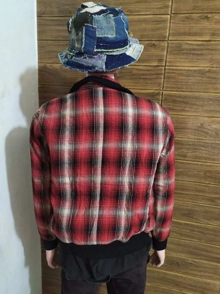 image of Seditionaries Slippino Chekered Punk Zipper Style Jacket in Red Check, Men's (Size Medium)