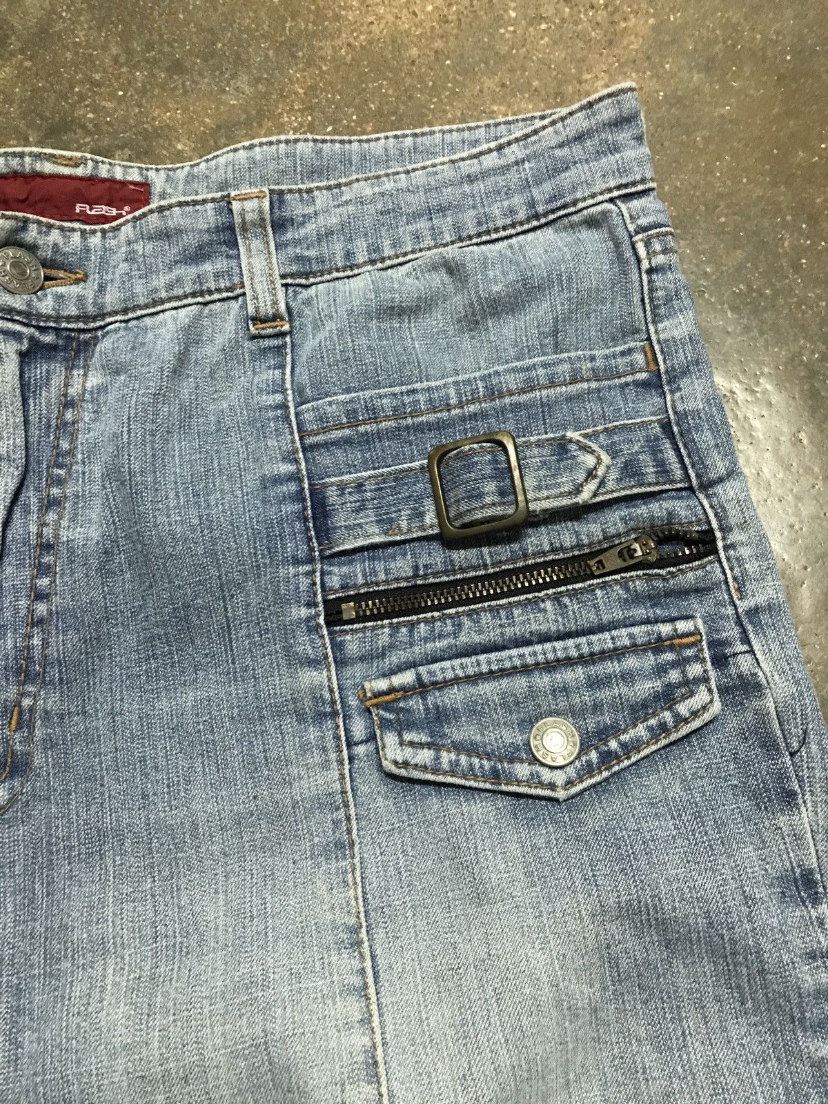 Japanese Brand Vintage Flash distress denim Size US 34 / EU 50 - 9 Thumbnail