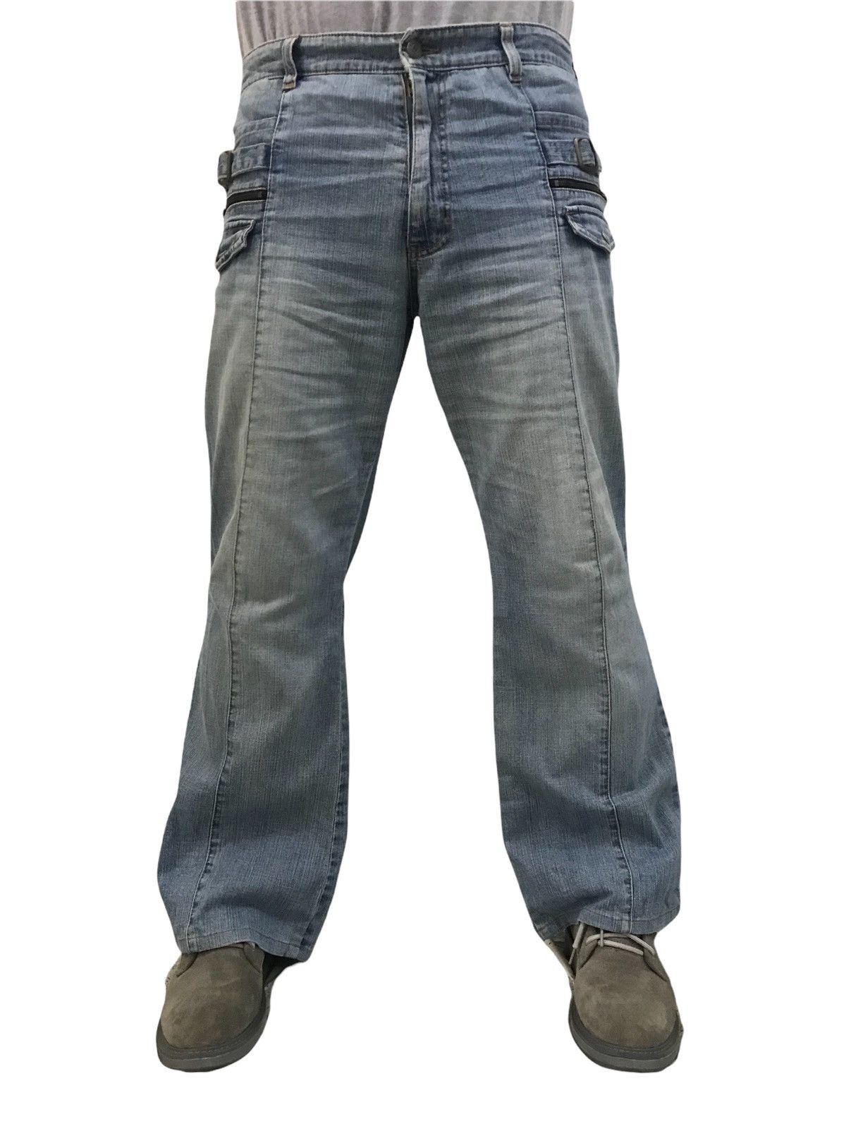 Japanese Brand Vintage Flash distress denim Size US 34 / EU 50 - 1 Thumbnail