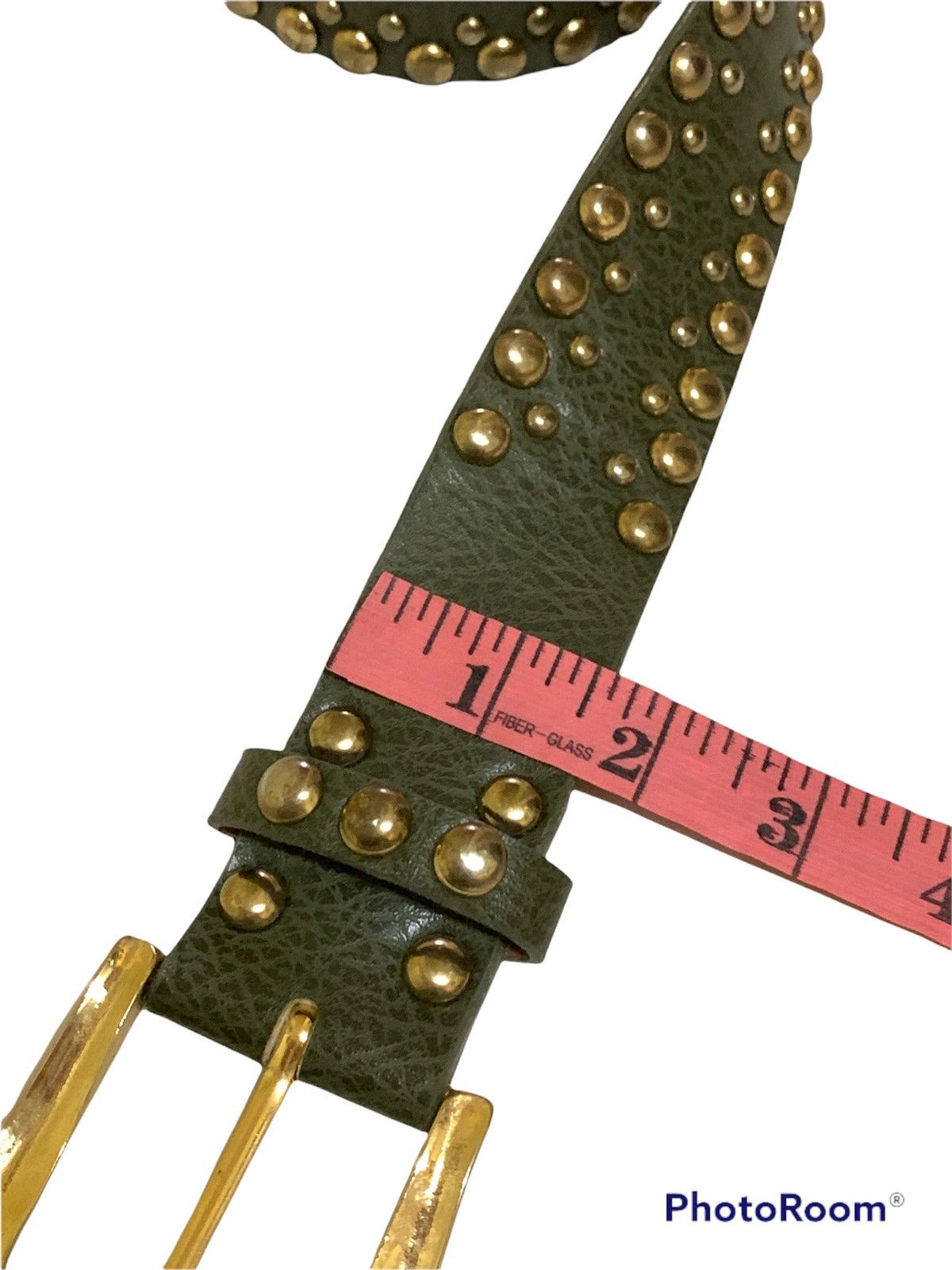 Other FULL GOLD COLORED STUDDED LEATHER BELT Size ONE SIZE - 2 Thumbnail