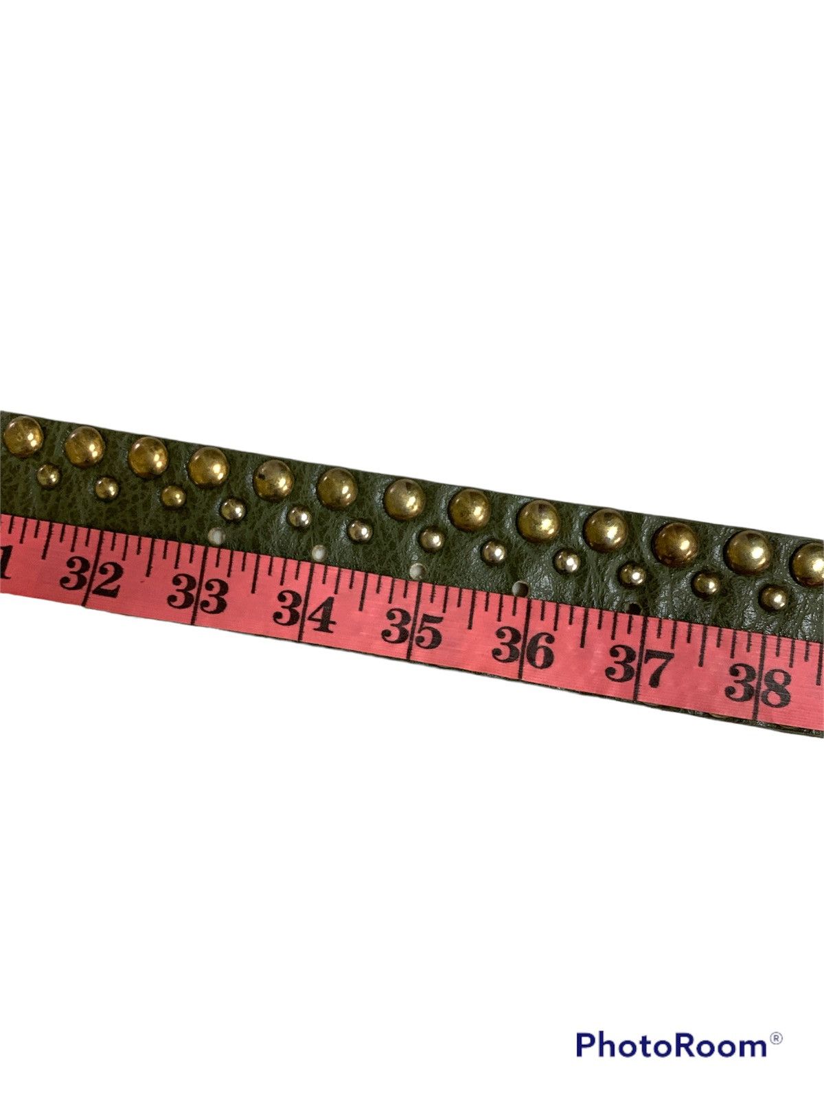 Other FULL GOLD COLORED STUDDED LEATHER BELT Size ONE SIZE - 4 Thumbnail