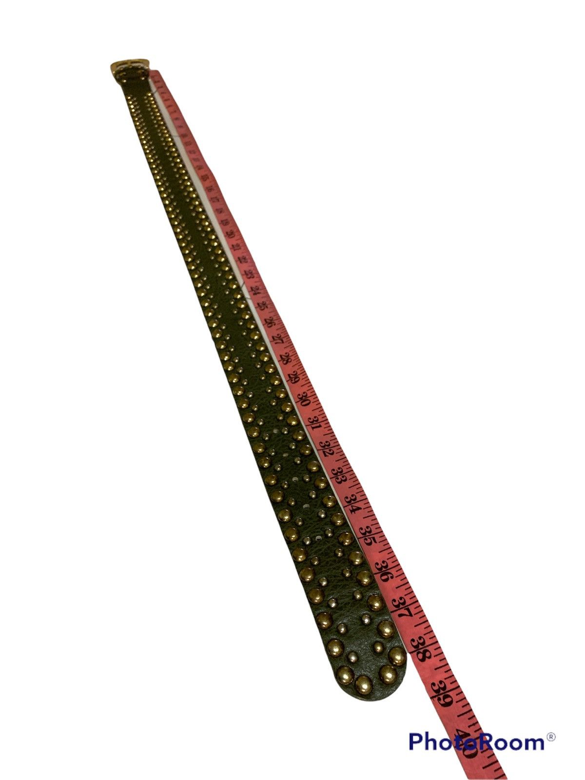 Other FULL GOLD COLORED STUDDED LEATHER BELT Size ONE SIZE - 3 Thumbnail