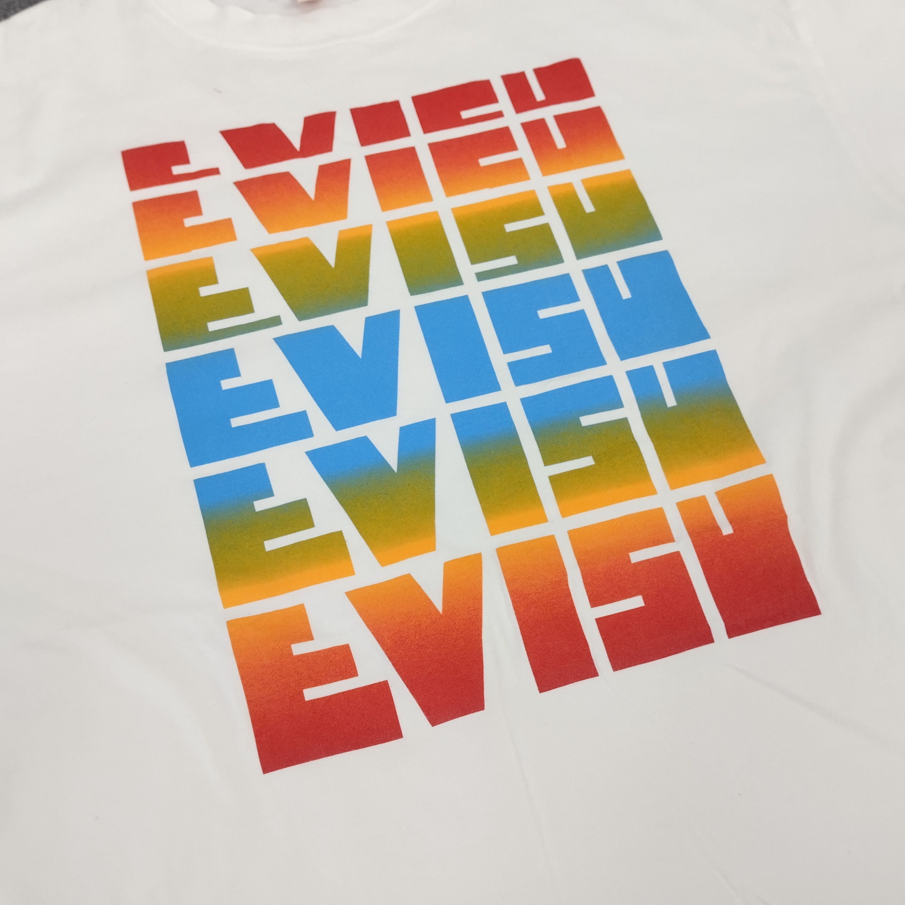 Evisu Evisu Japanese Brand Colourfull Spell Out Tshirt Size US XL / EU 56 / 4 - 2 Thumbnail
