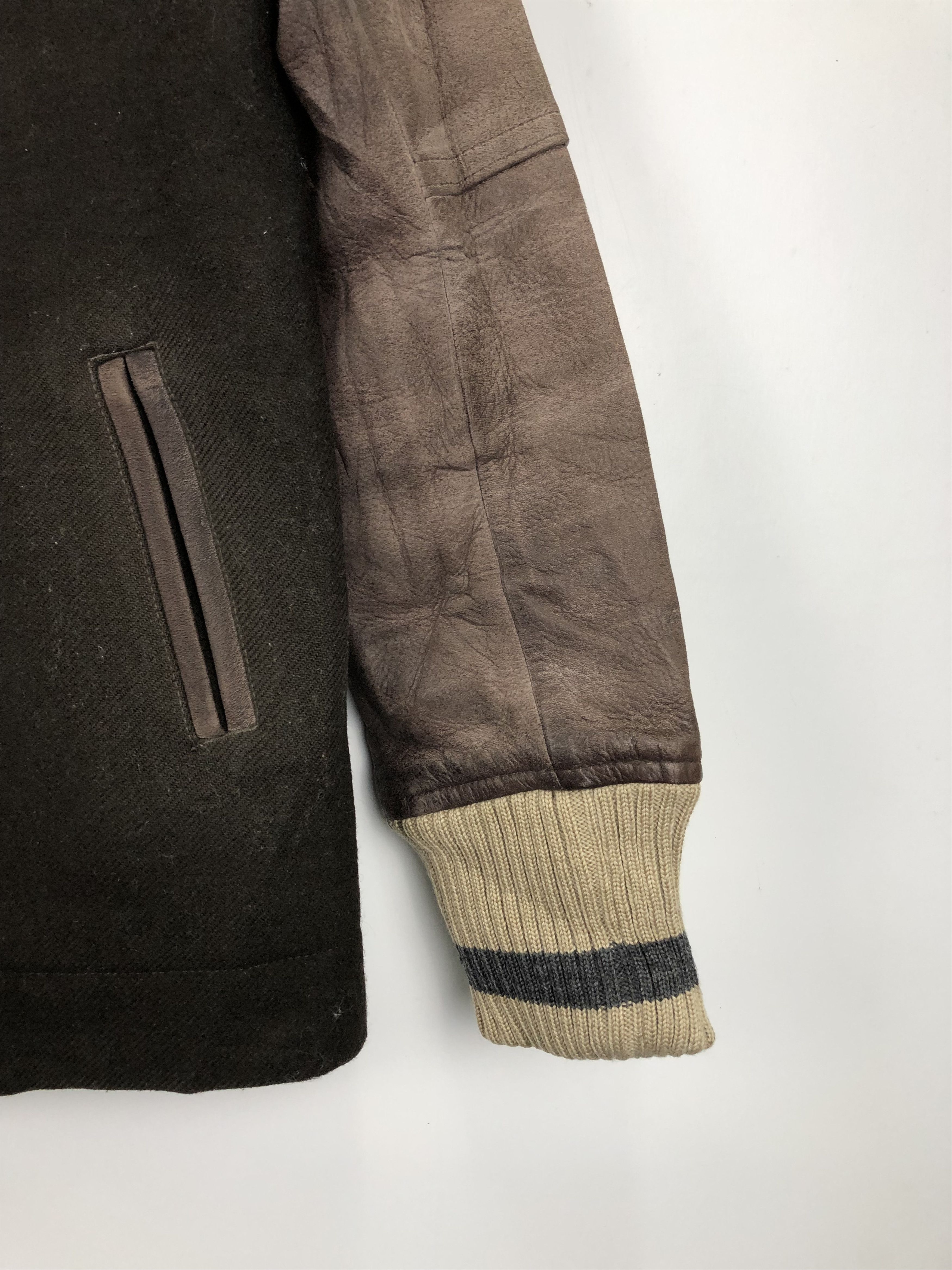 National Standard Vintage 90s National Standard Varsity Leather Sleeve V0401 Size US M / EU 48-50 / 2 - 7 Thumbnail