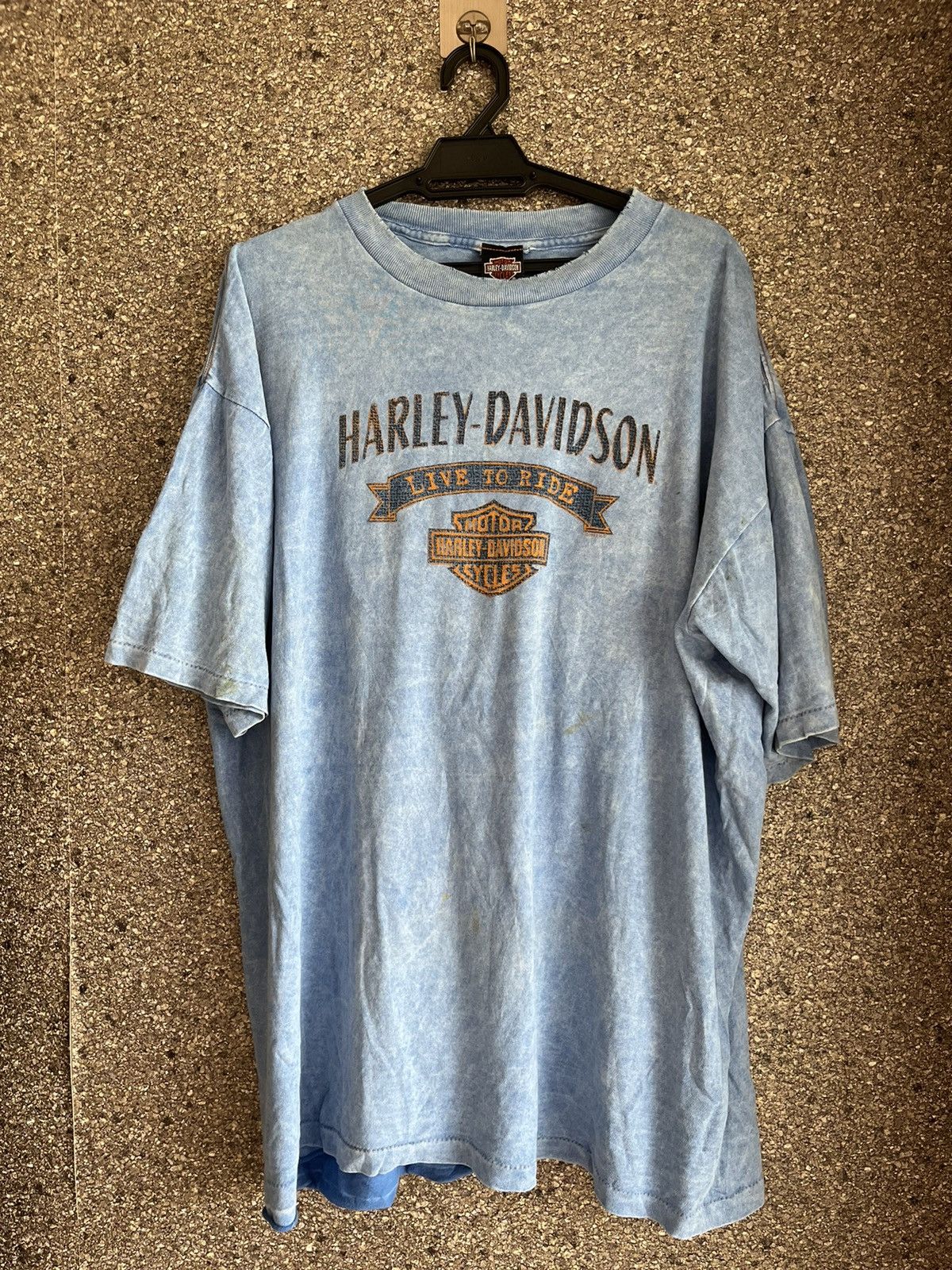 Image of Vintage Harley Davidson Ft59 in Blue, Men's (Size XL)